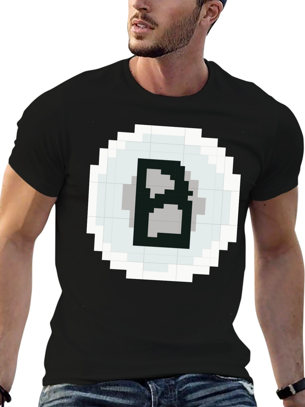Pixelated B T-Shirt - Retro Gaming Style Tee