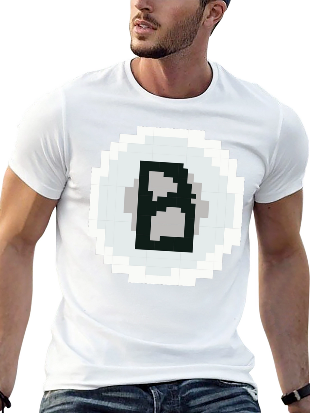 Pixelated B T-Shirt - Retro Gaming Style Tee