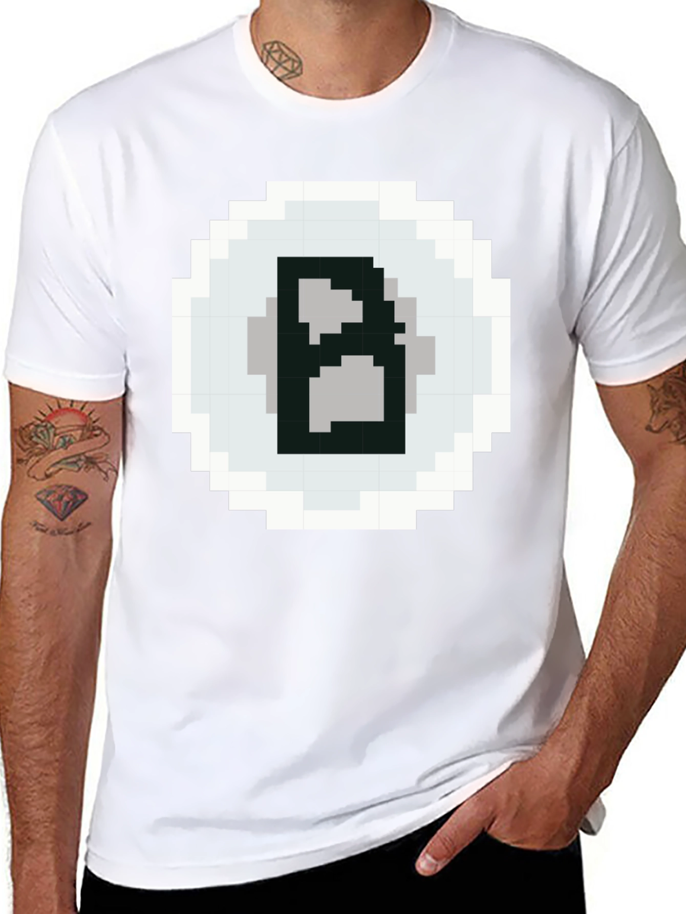 Pixelated B T-Shirt - Retro Gaming Style Tee