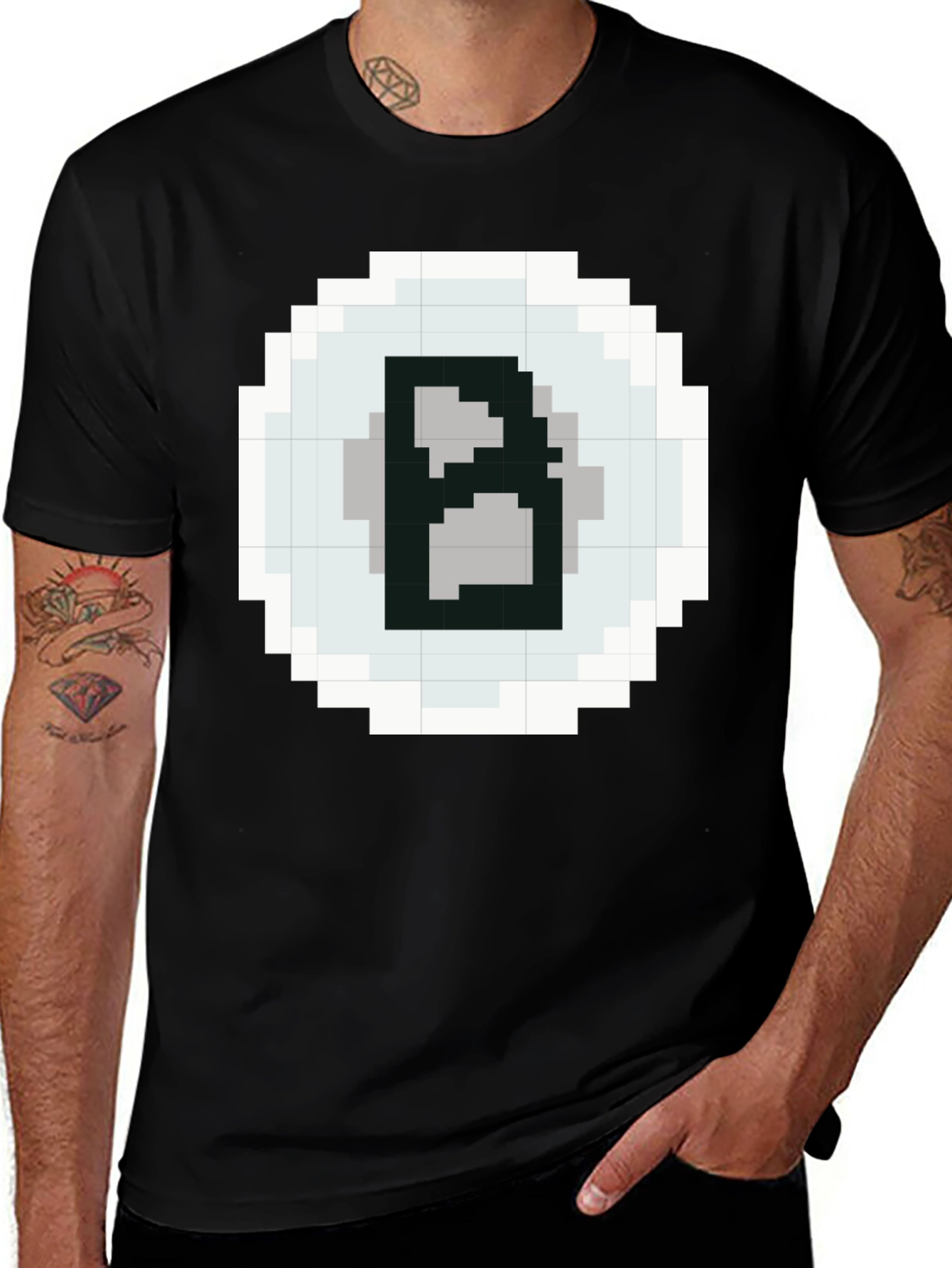 Pixelated B T-Shirt - Retro Gaming Style Tee