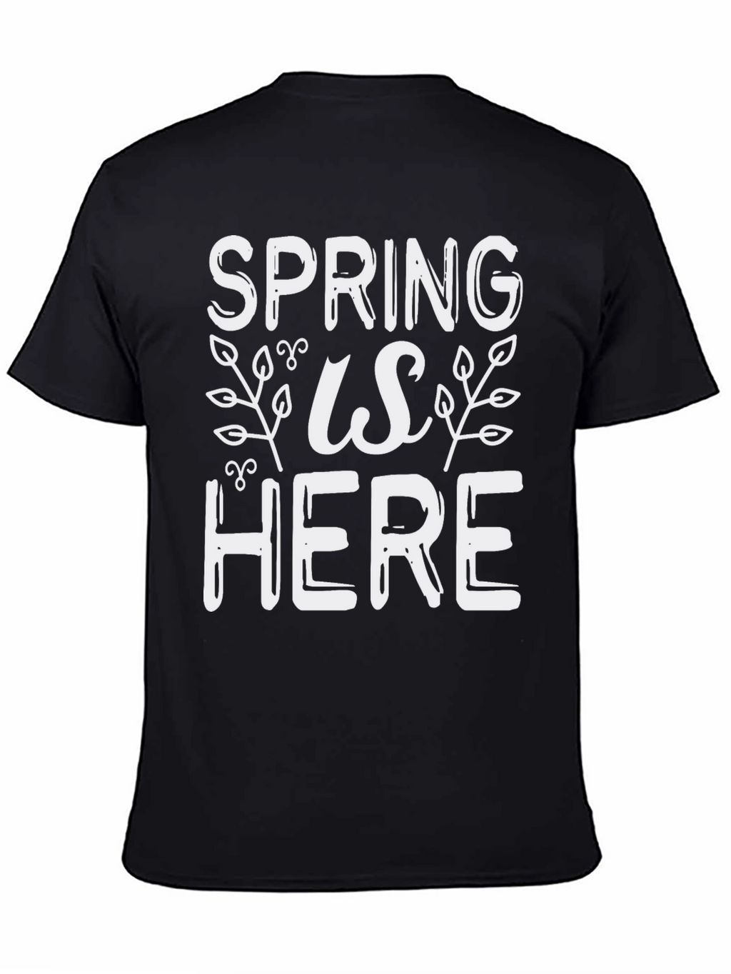Spring is Here Graphic Tee - Black Casual Shirt