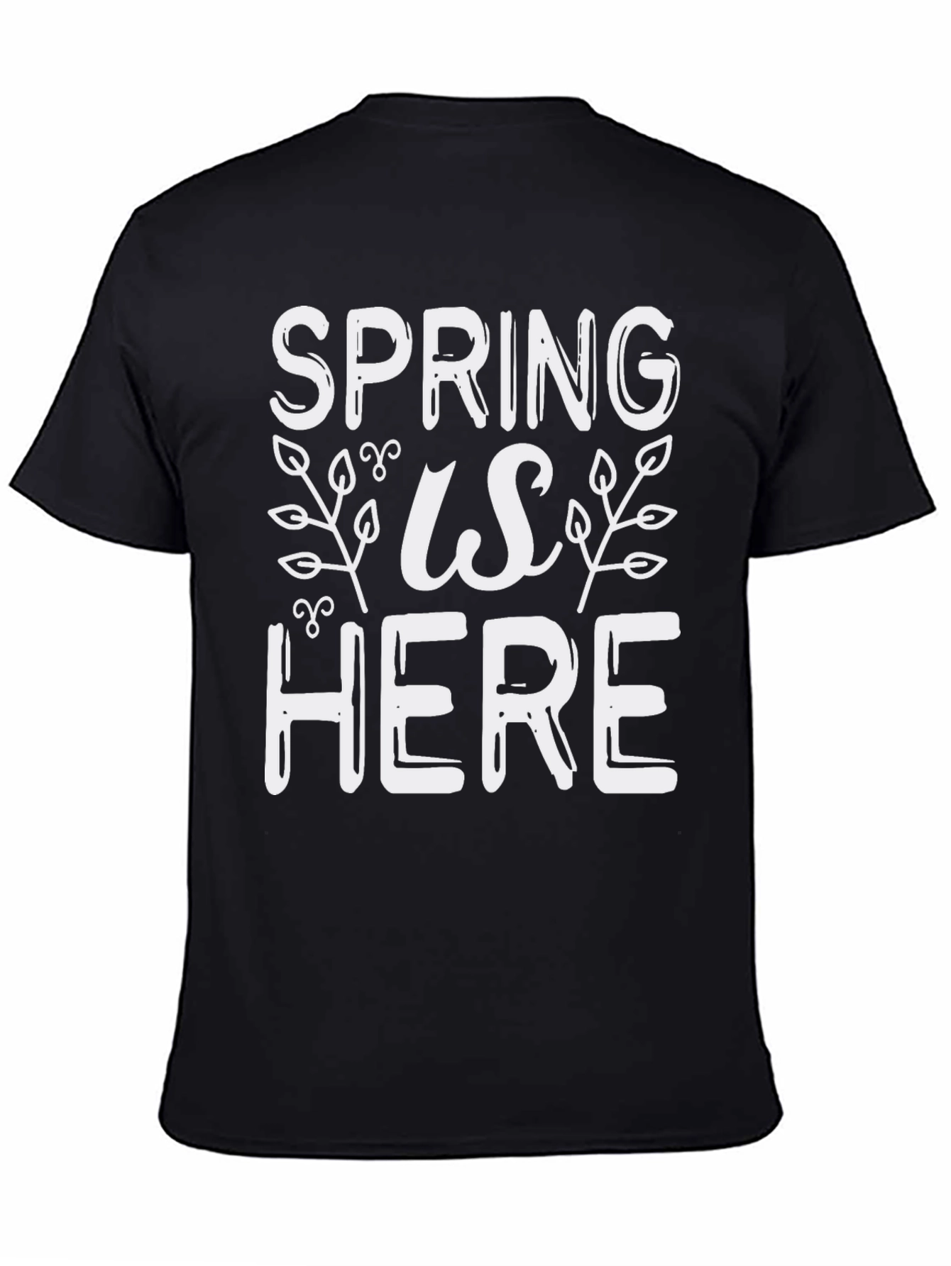 Spring is Here Graphic Tee - Black Casual Shirt