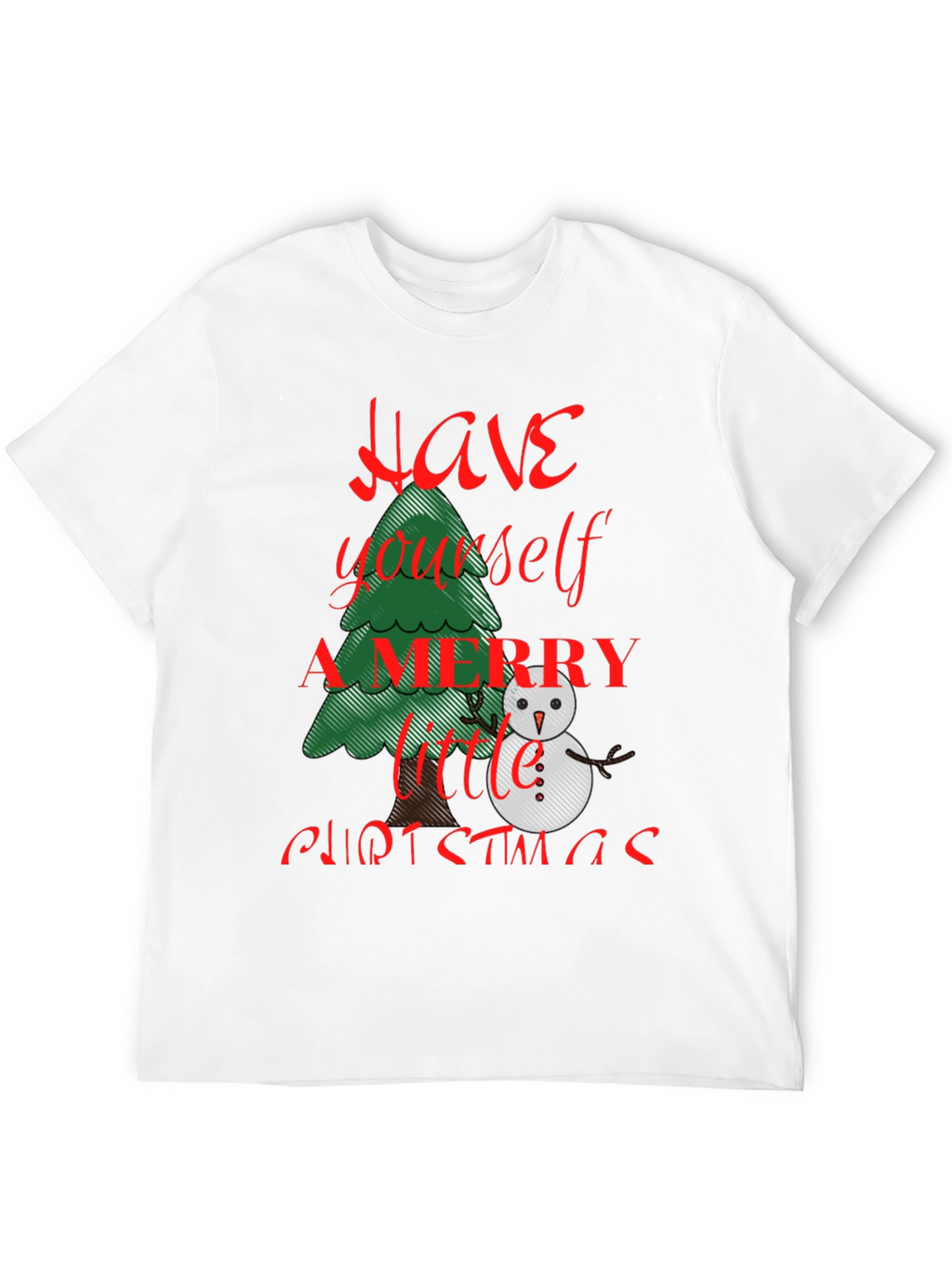 Festive Christmas T-Shirt: Merry Little Christmas Design