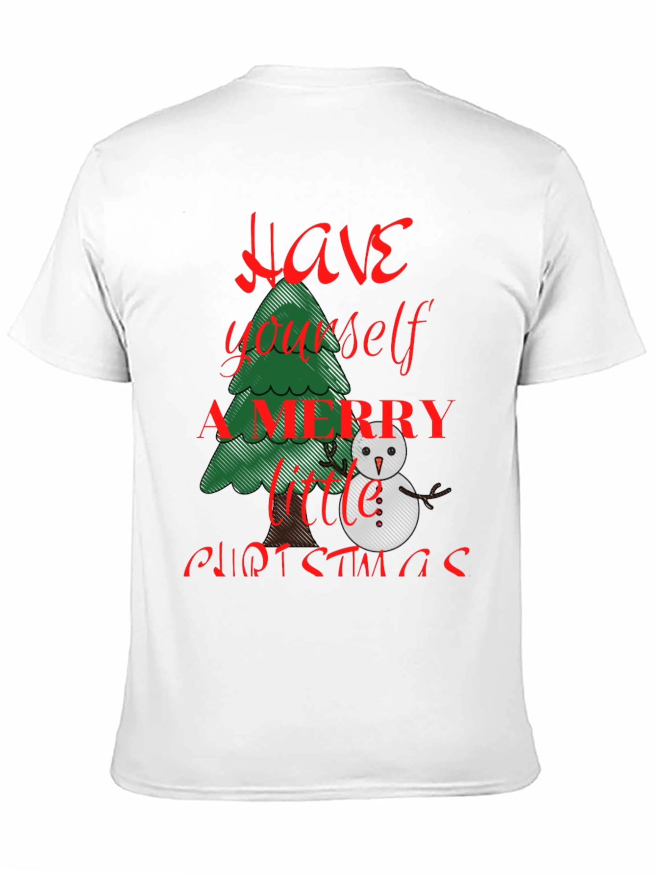 Festive Christmas T-Shirt: Merry Little Christmas Design