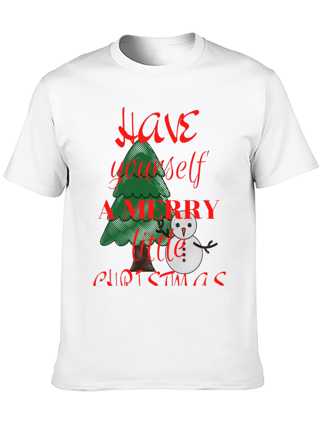 Festive Christmas T-Shirt: Merry Little Christmas Design