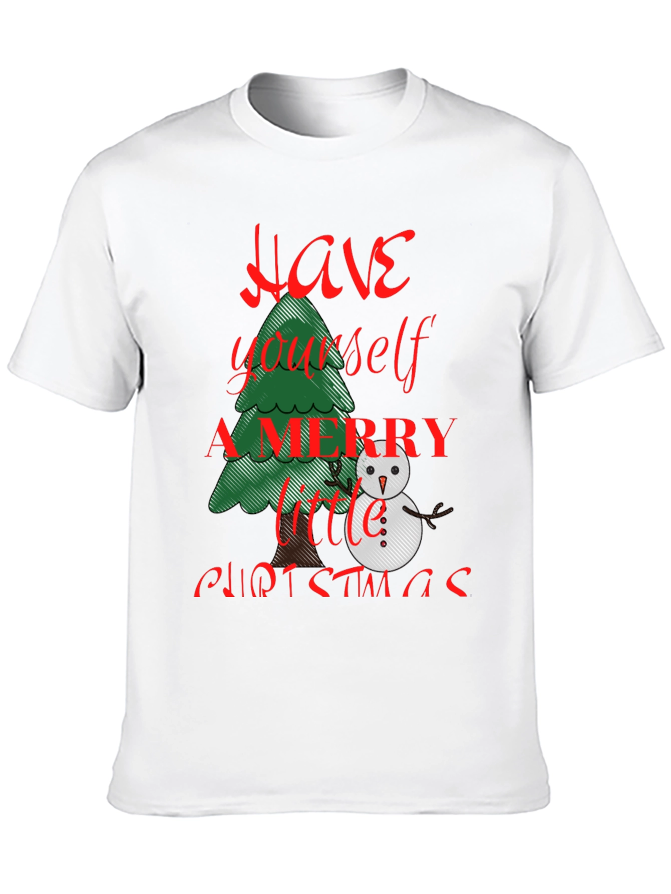 Festive Christmas T-Shirt: Merry Little Christmas Design