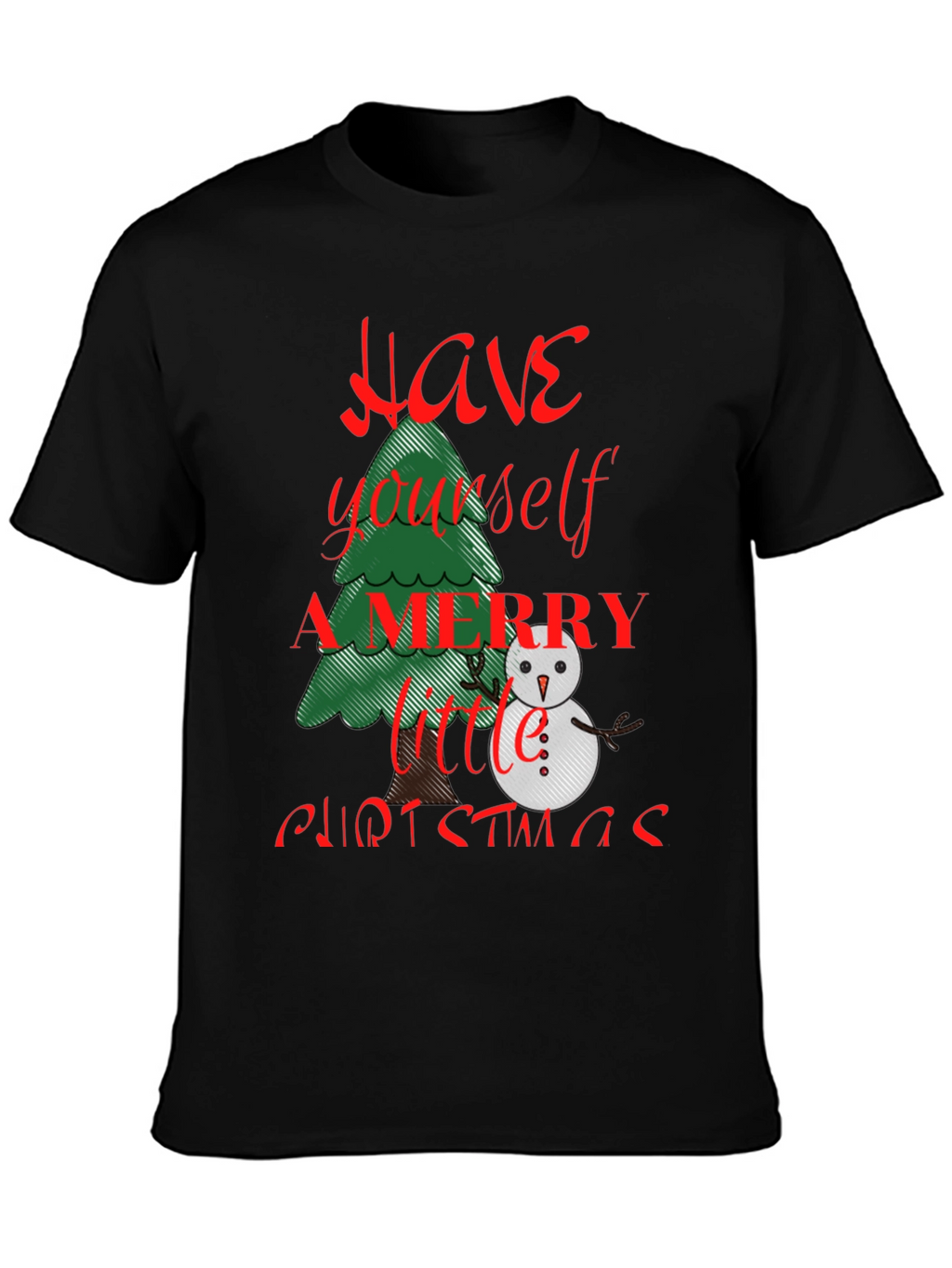 Festive Christmas T-Shirt: Merry Little Christmas Design