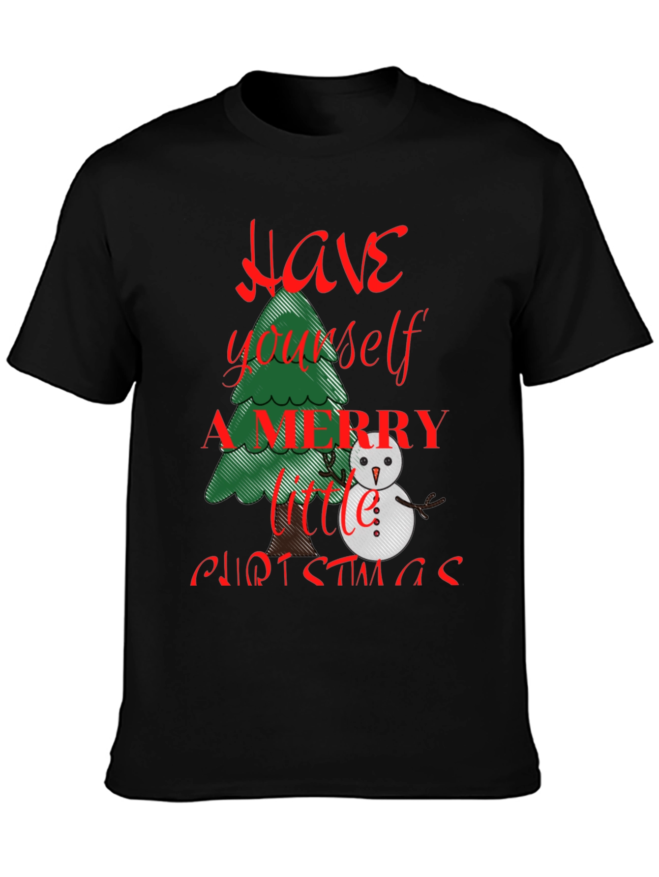 Festive Christmas T-Shirt: Merry Little Christmas Design