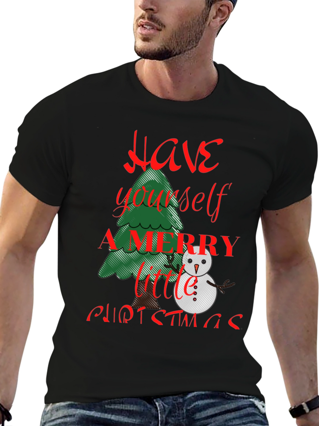 Festive Christmas T-Shirt: Merry Little Christmas Design