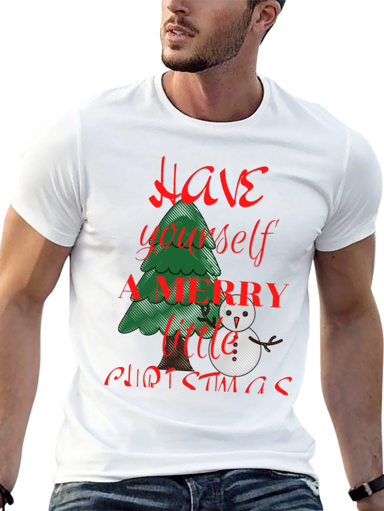Festive Christmas T-Shirt: Merry Little Christmas Design