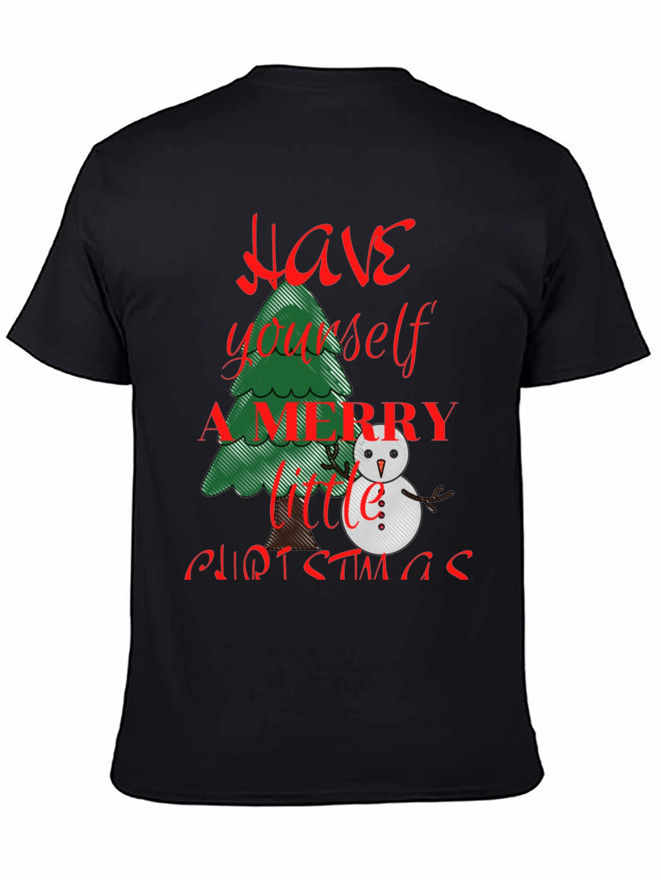Festive Christmas T-Shirt: Merry Little Christmas Design