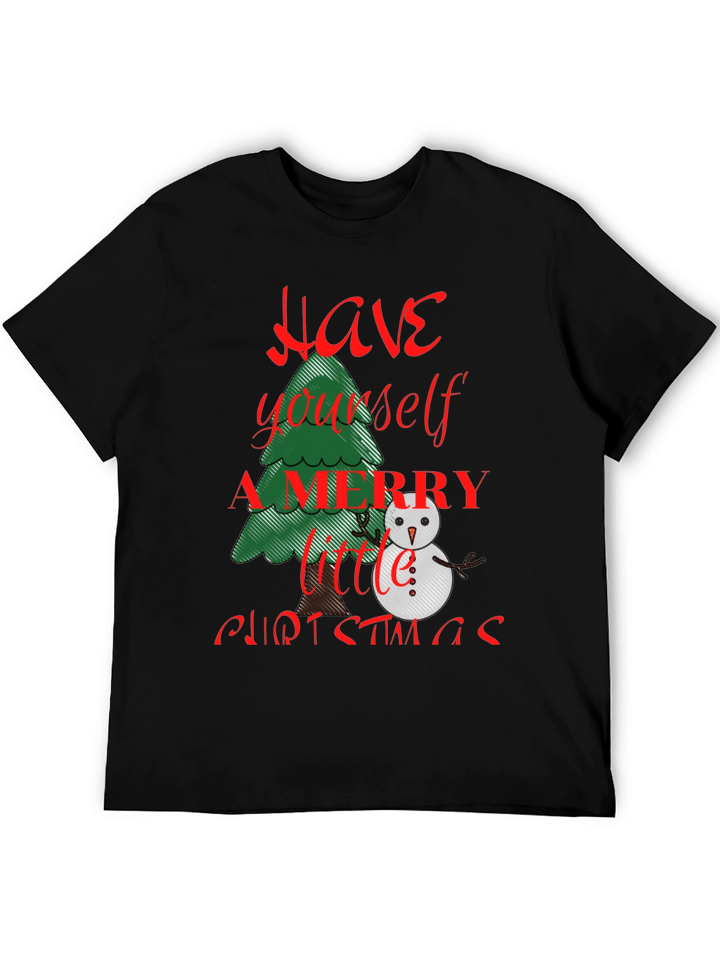 Festive Christmas T-Shirt: Merry Little Christmas Design