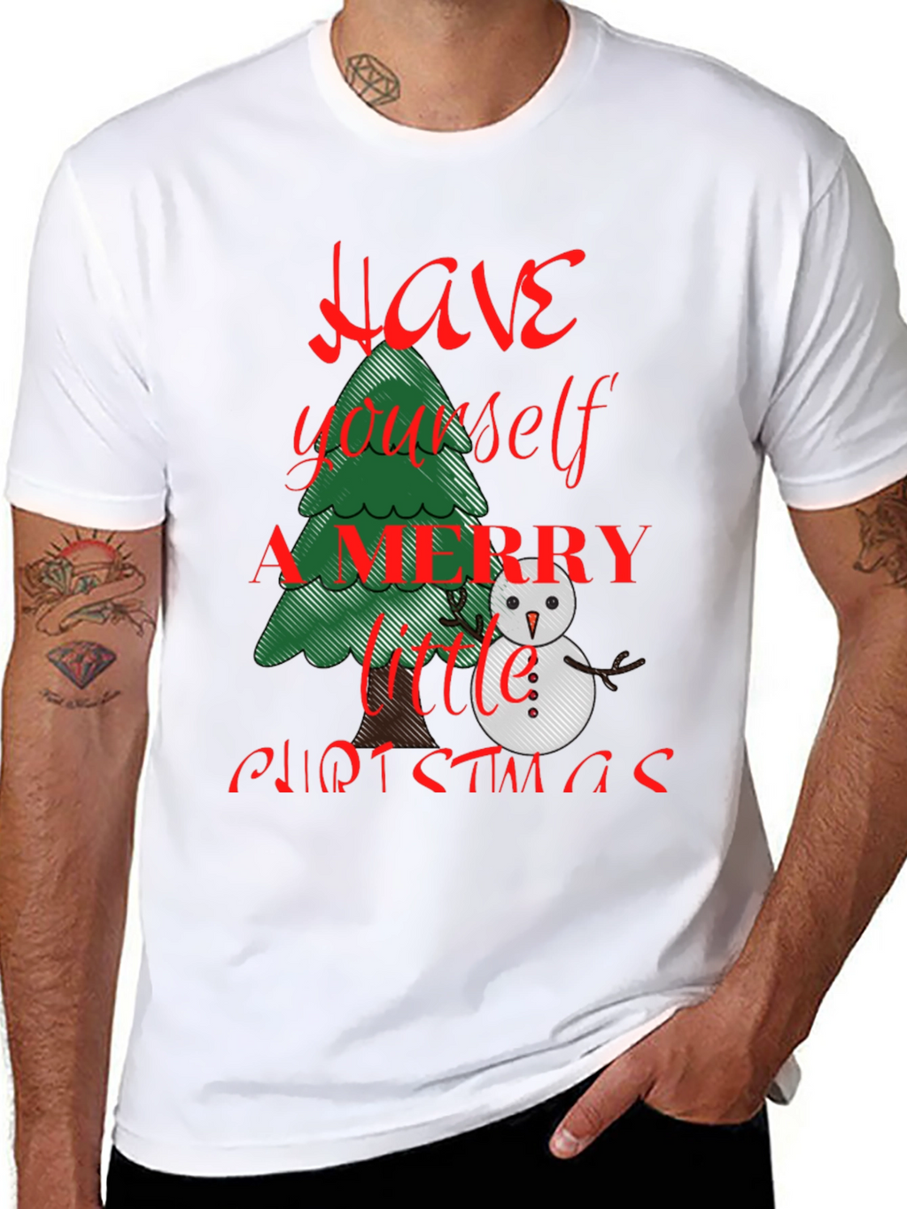 Festive Christmas T-Shirt: Merry Little Christmas Design