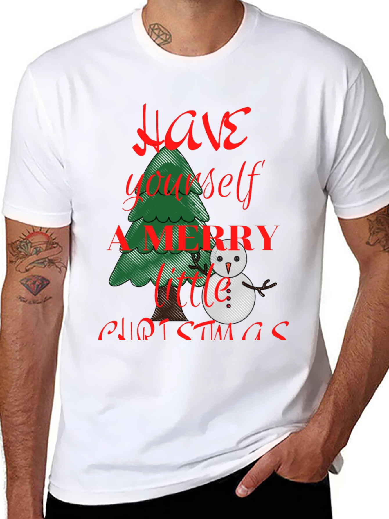 Festive Christmas T-Shirt: Merry Little Christmas Design