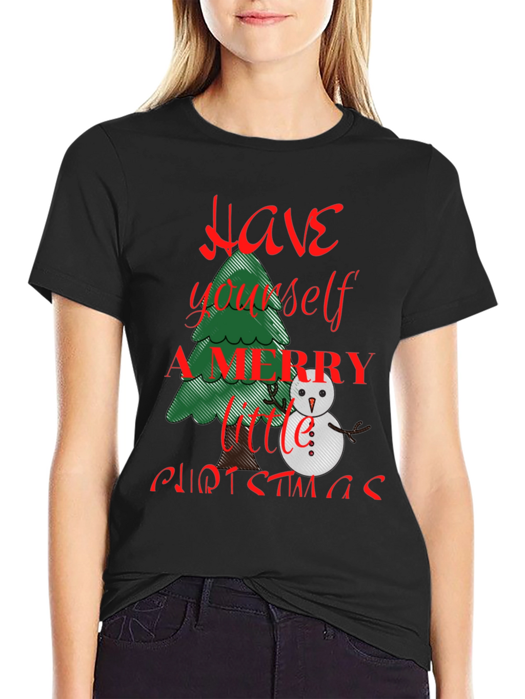 Festive Christmas T-Shirt: Merry Little Christmas Design