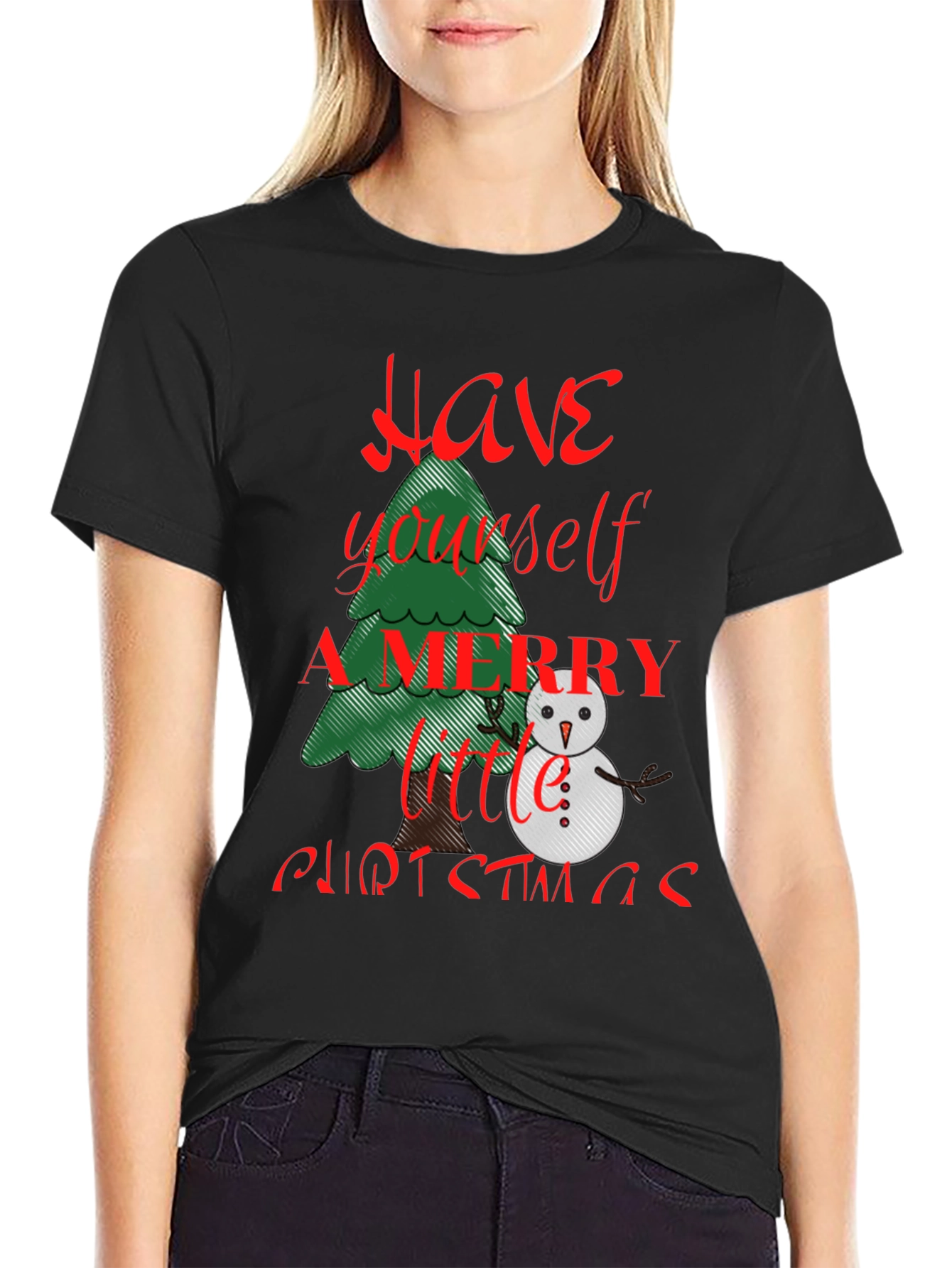 Festive Christmas T-Shirt: Merry Little Christmas Design