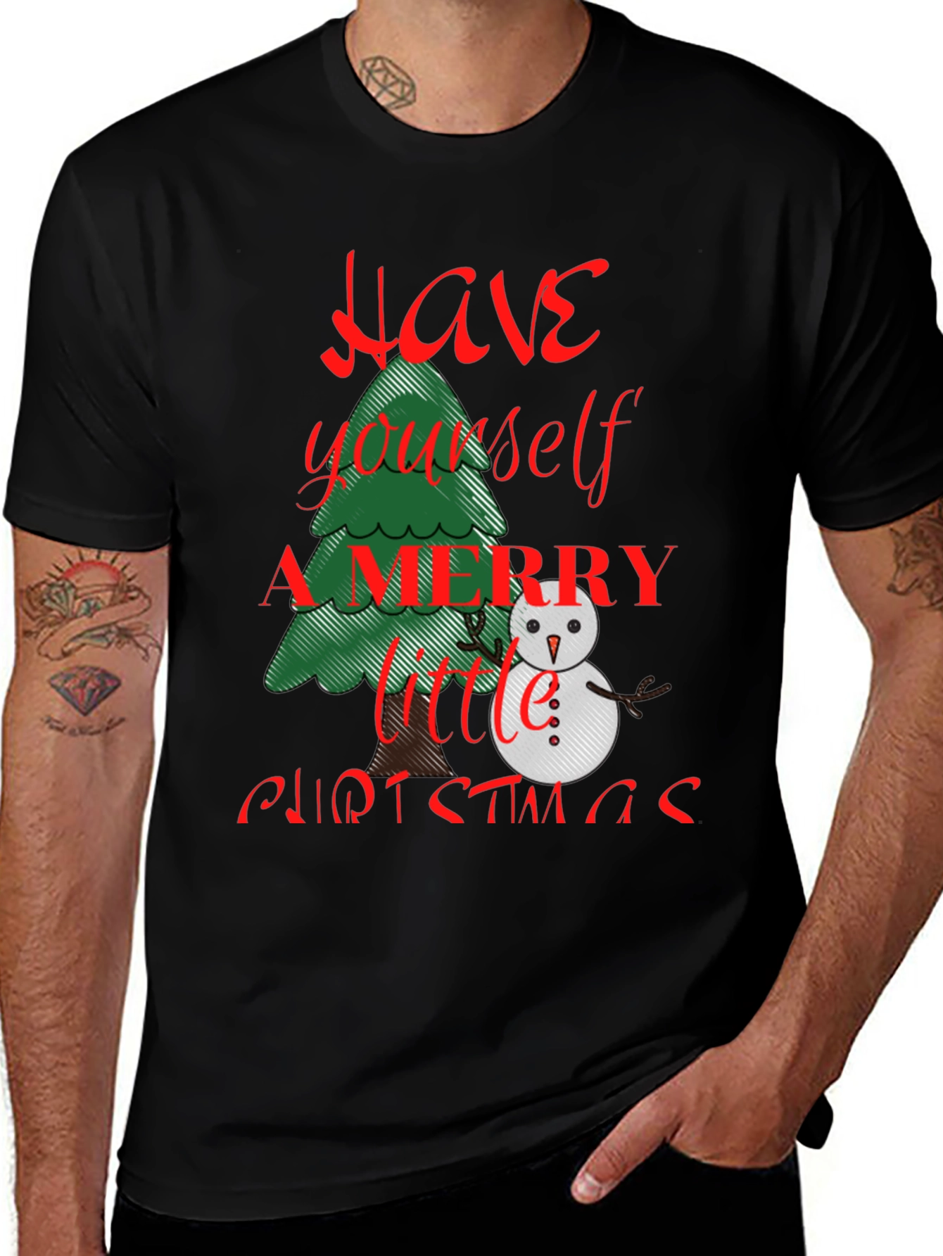Festive Christmas T-Shirt: Merry Little Christmas Design