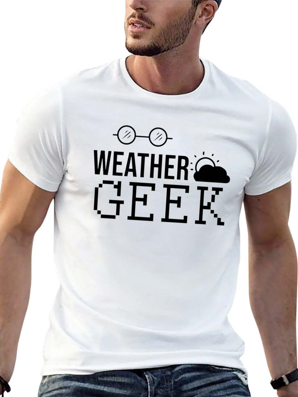 Weather Geek Black Graphic T-Shirt