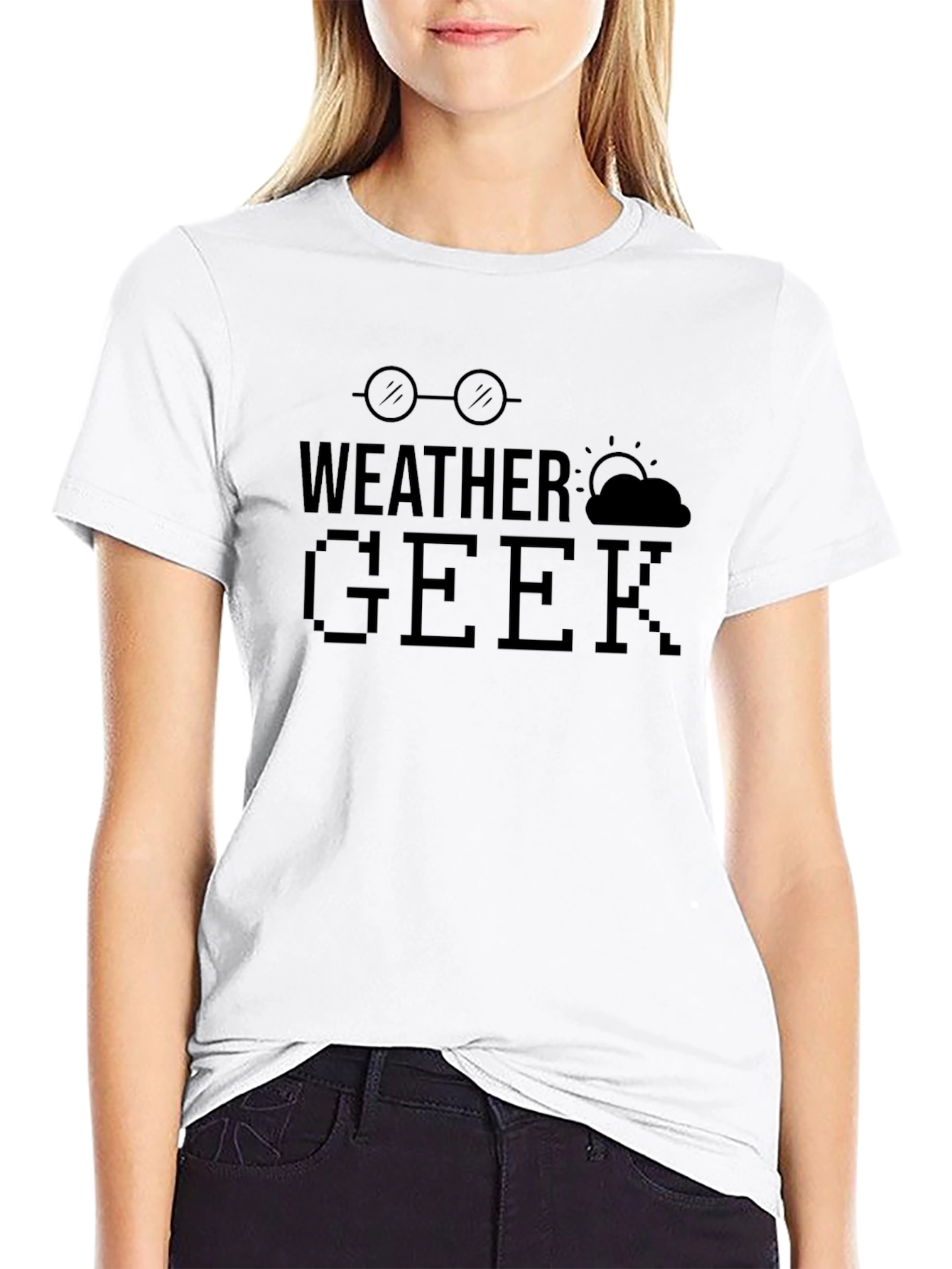 Weather Geek Black Graphic T-Shirt