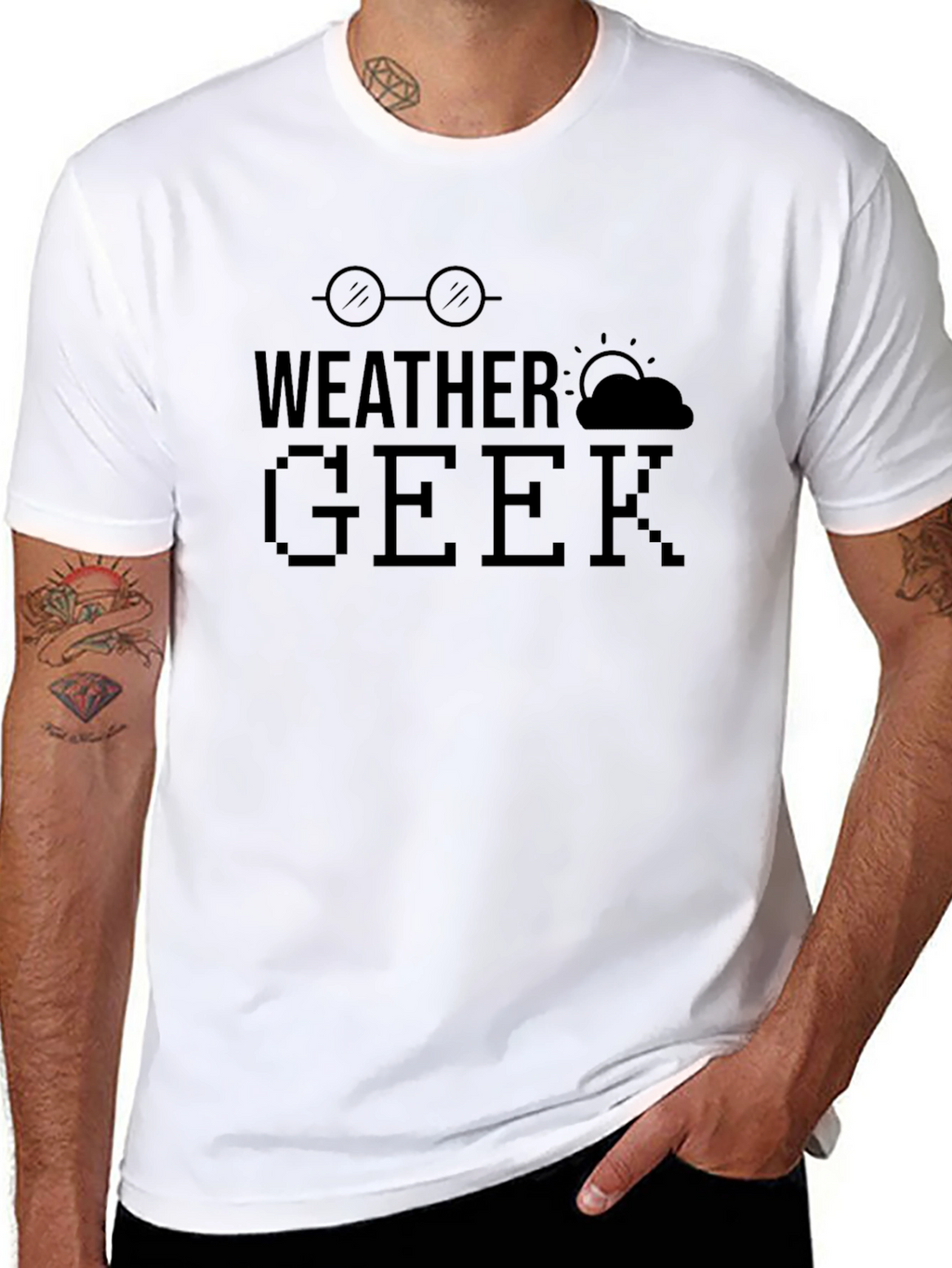 Weather Geek Black Graphic T-Shirt