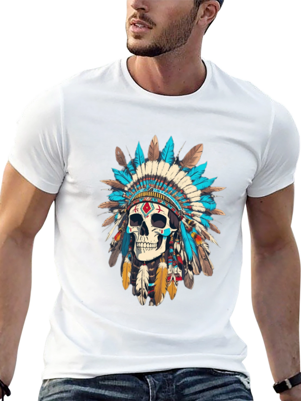 Skull Chief T-Shirt - Black