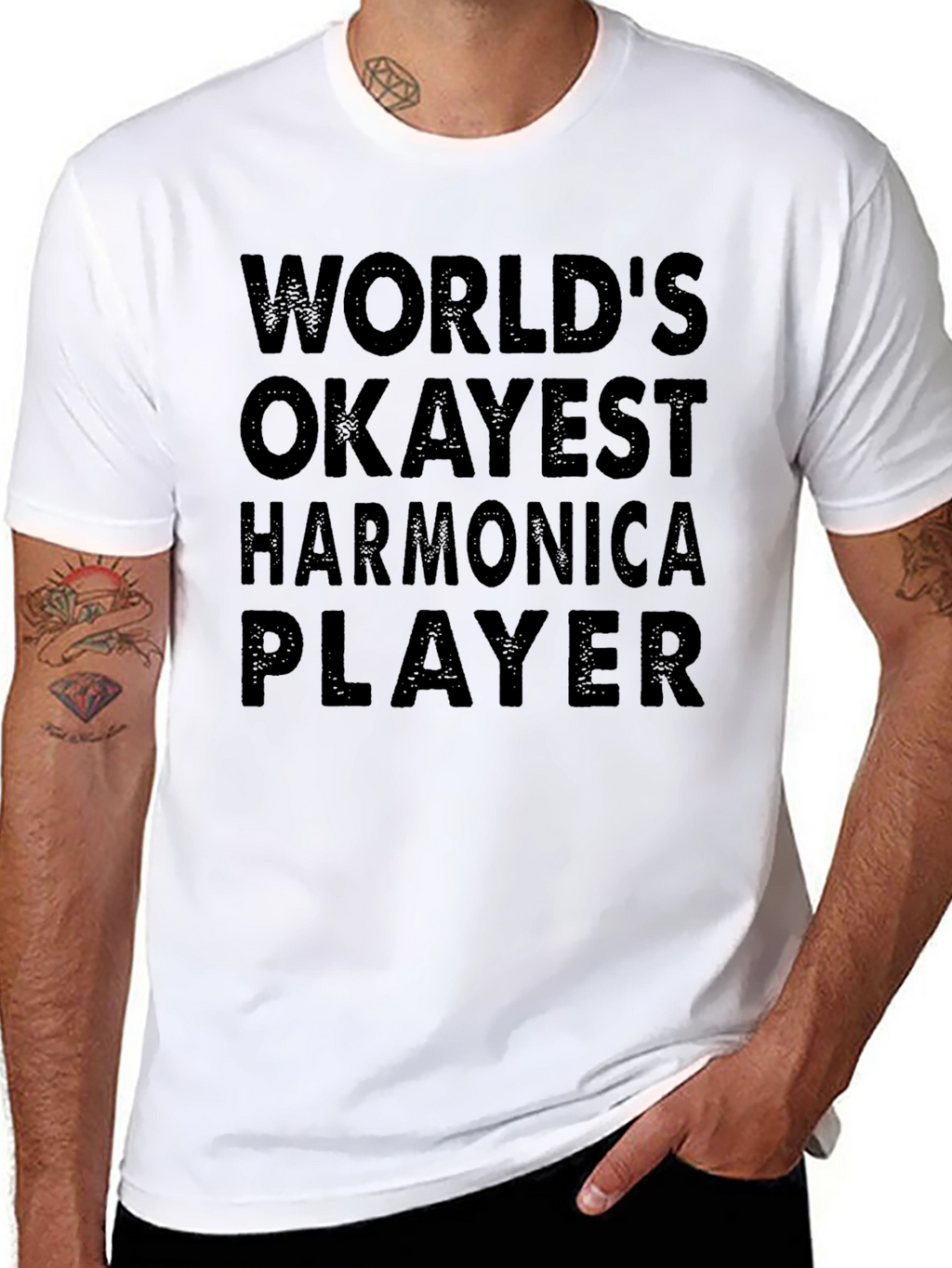 Worlds Okayest Harmonica Player T-Shirt