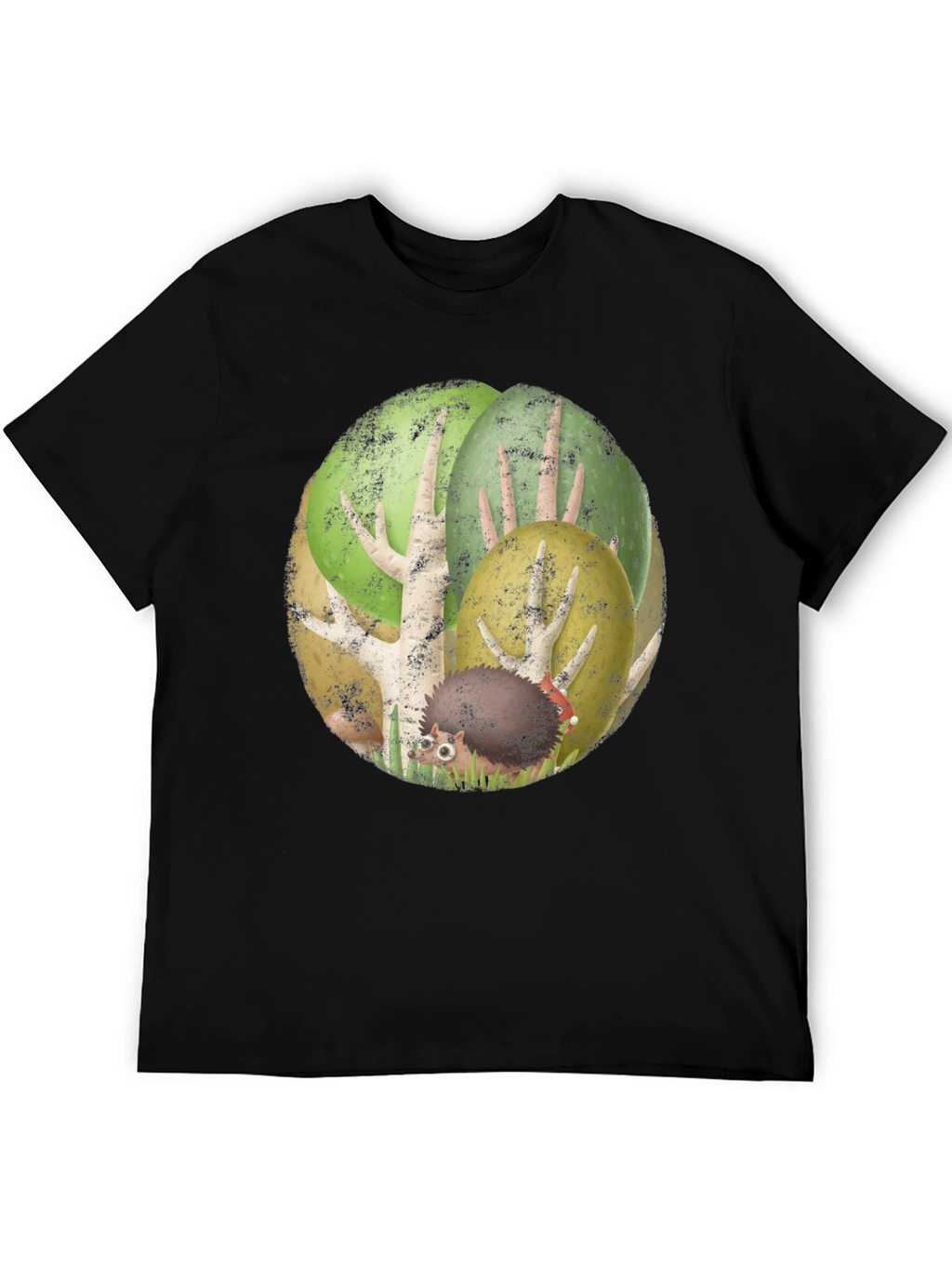Whimsical Hedgehog Forest Graphic Tee