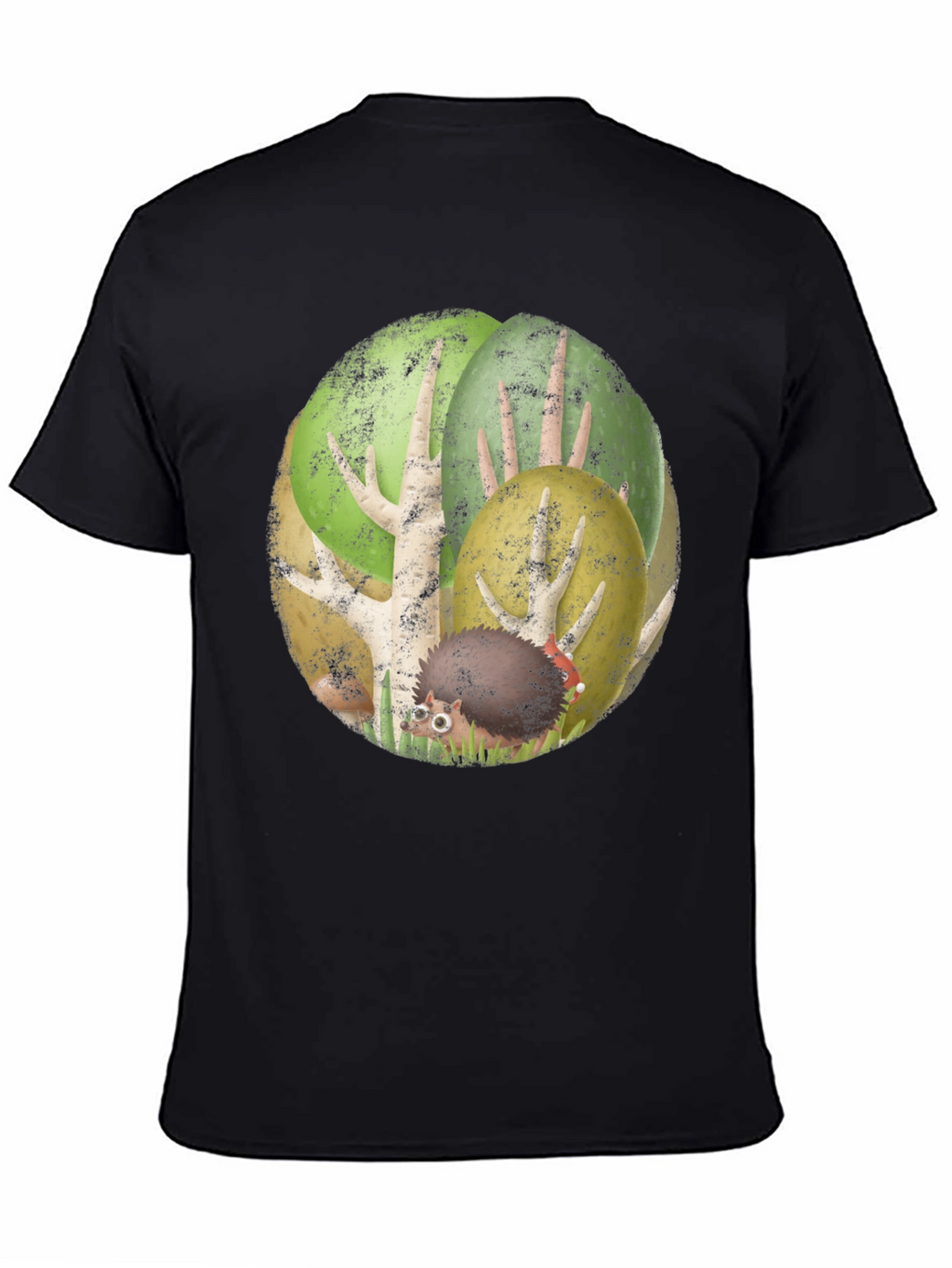 Whimsical Hedgehog Forest Graphic Tee