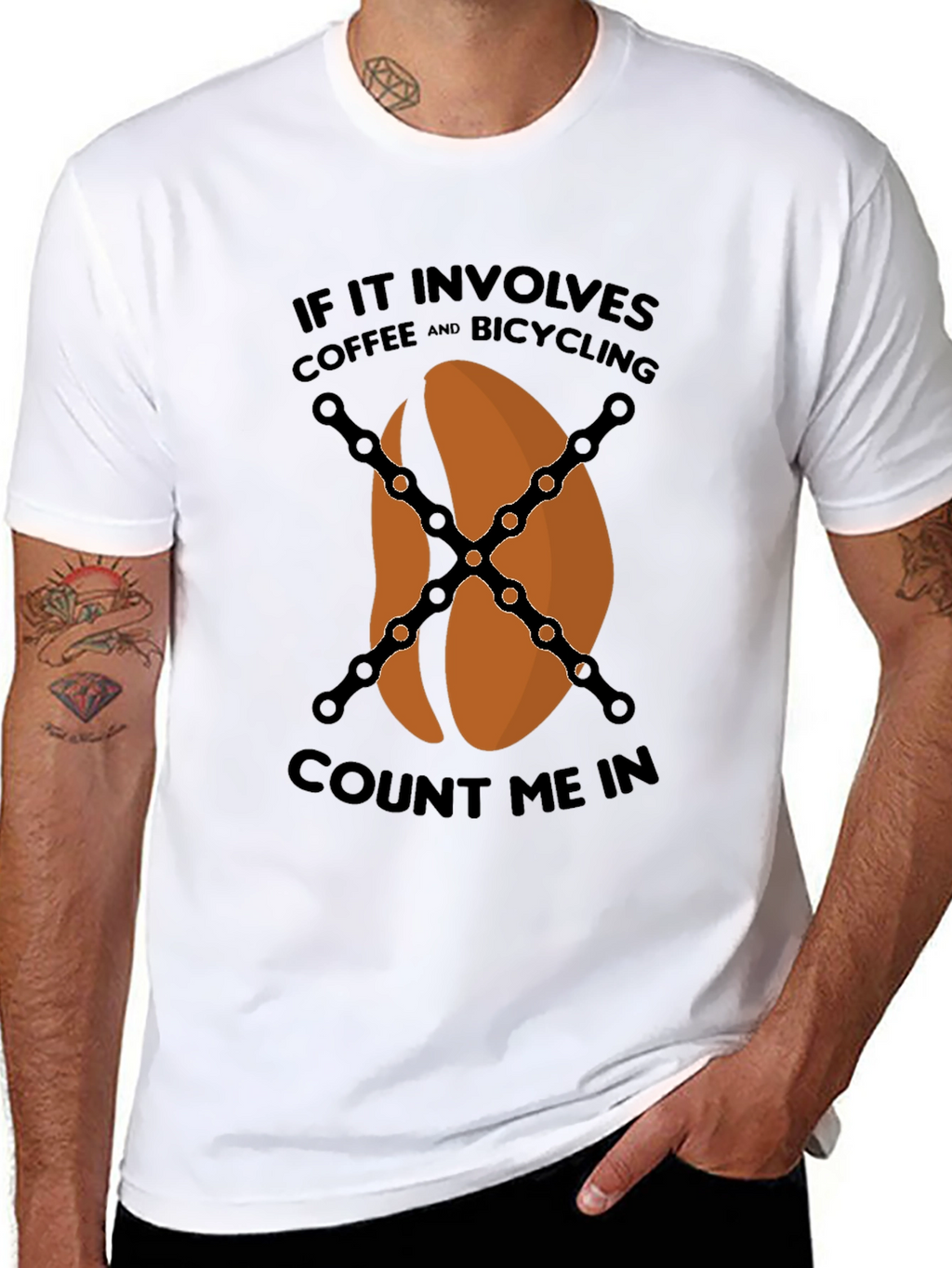 Coffee & Bicycling T-Shirt - Count Me In!