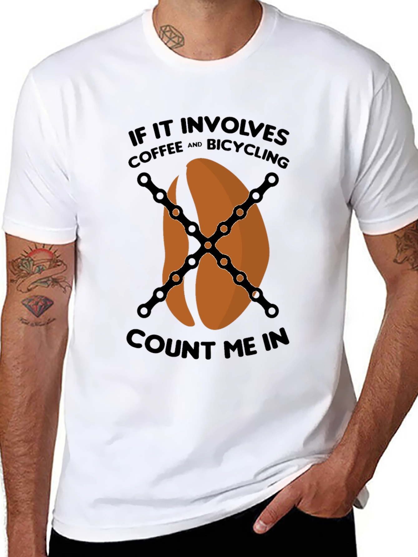 Coffee & Bicycling T-Shirt - Count Me In!
