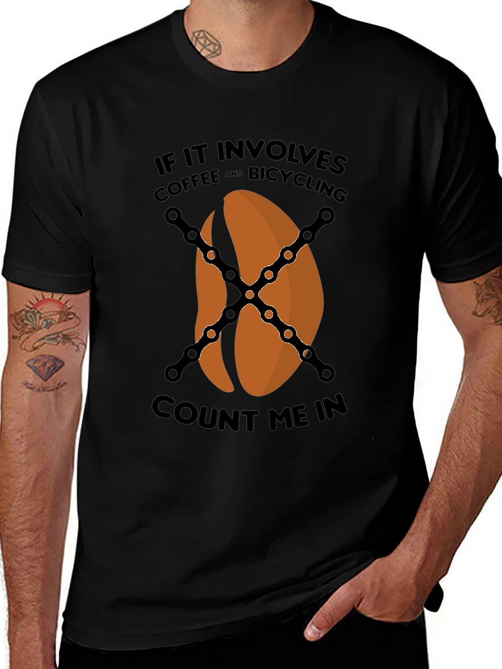 Coffee & Bicycling T-Shirt - Count Me In!