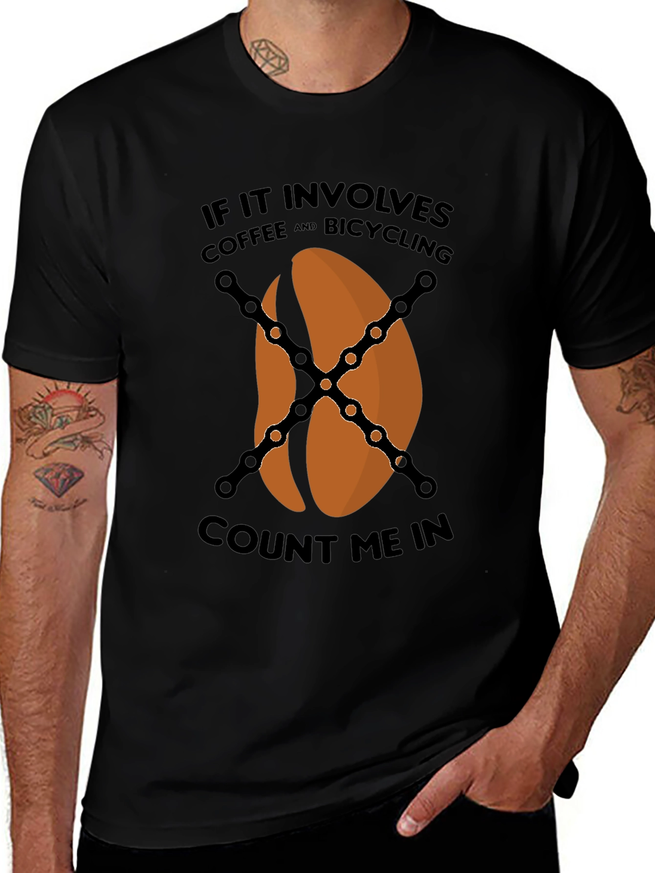 Coffee & Bicycling T-Shirt - Count Me In!