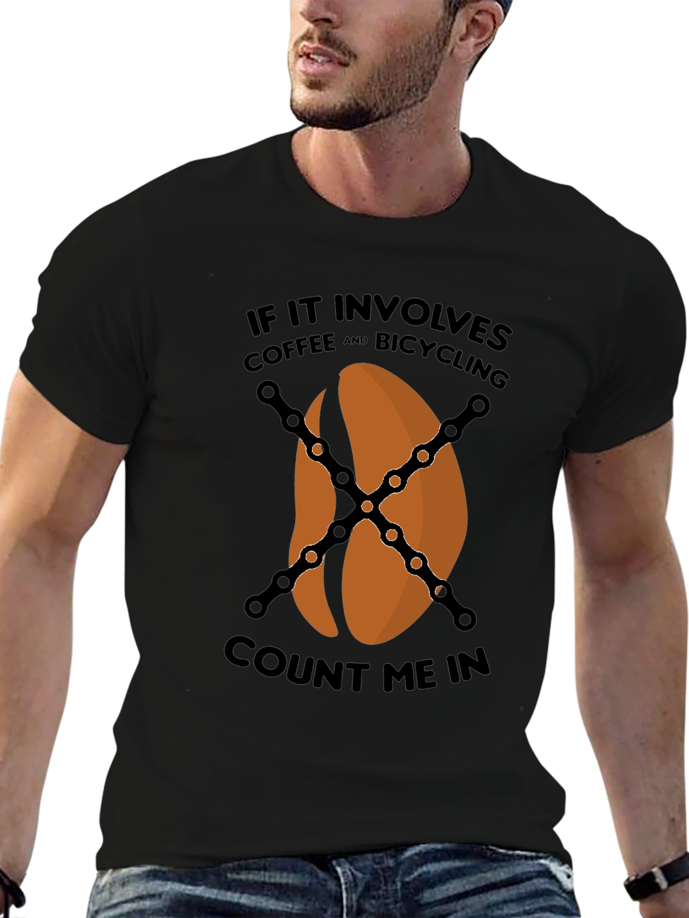 Coffee & Bicycling T-Shirt - Count Me In!