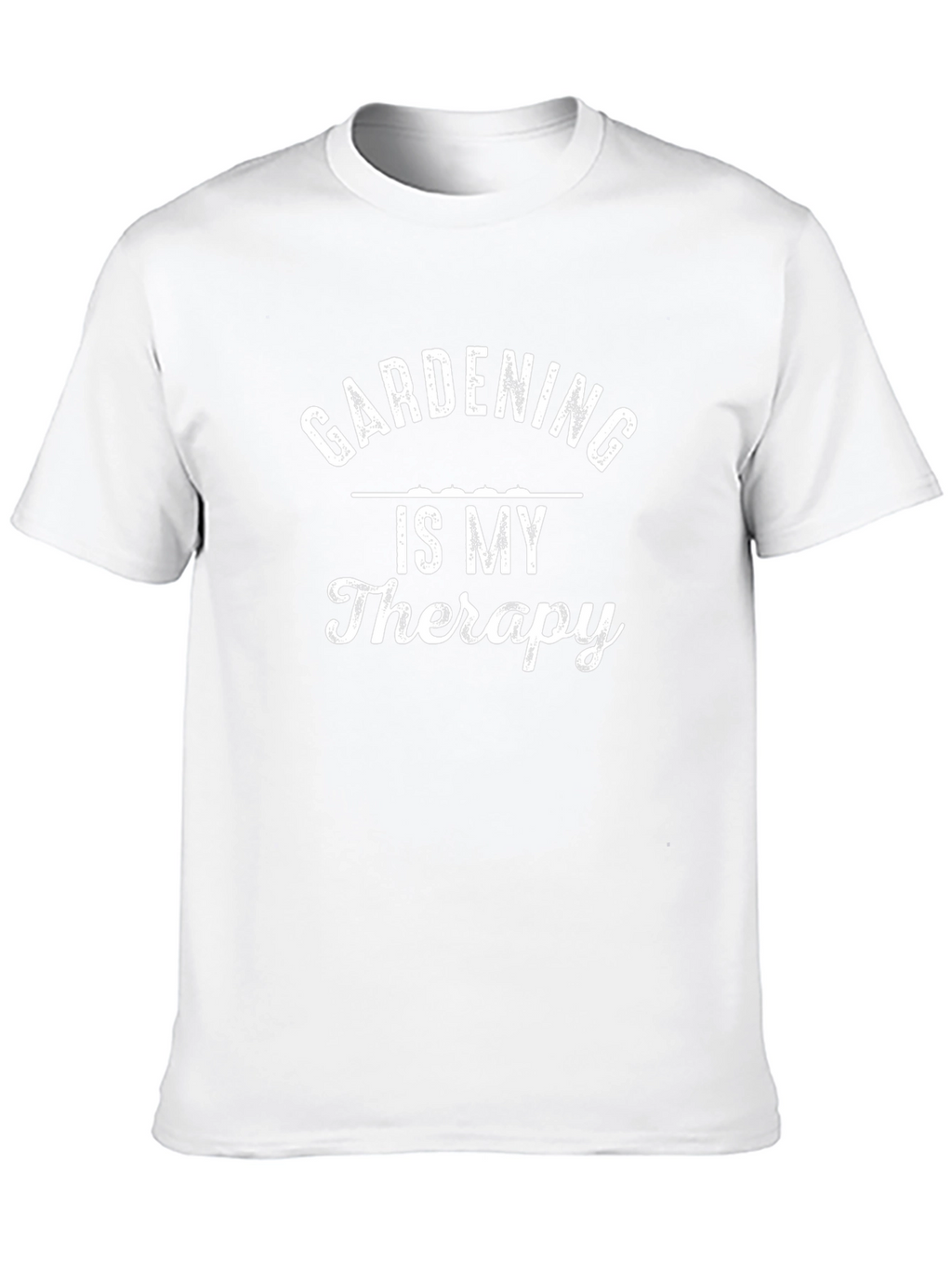 Gardening is My Therapy Black T-Shirt