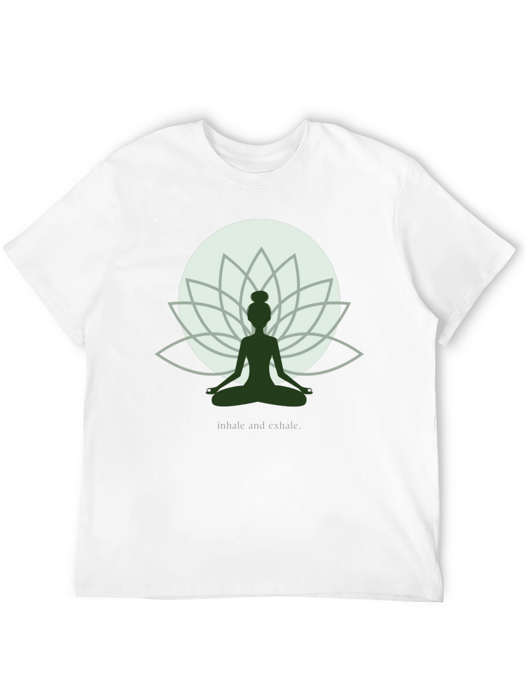 Zen Lotus Yoga T-Shirt - Inhale Exhale Graphic Tee