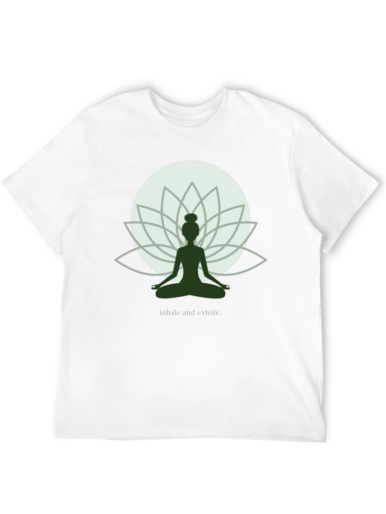 Zen Lotus Yoga T-Shirt - Inhale Exhale Graphic Tee