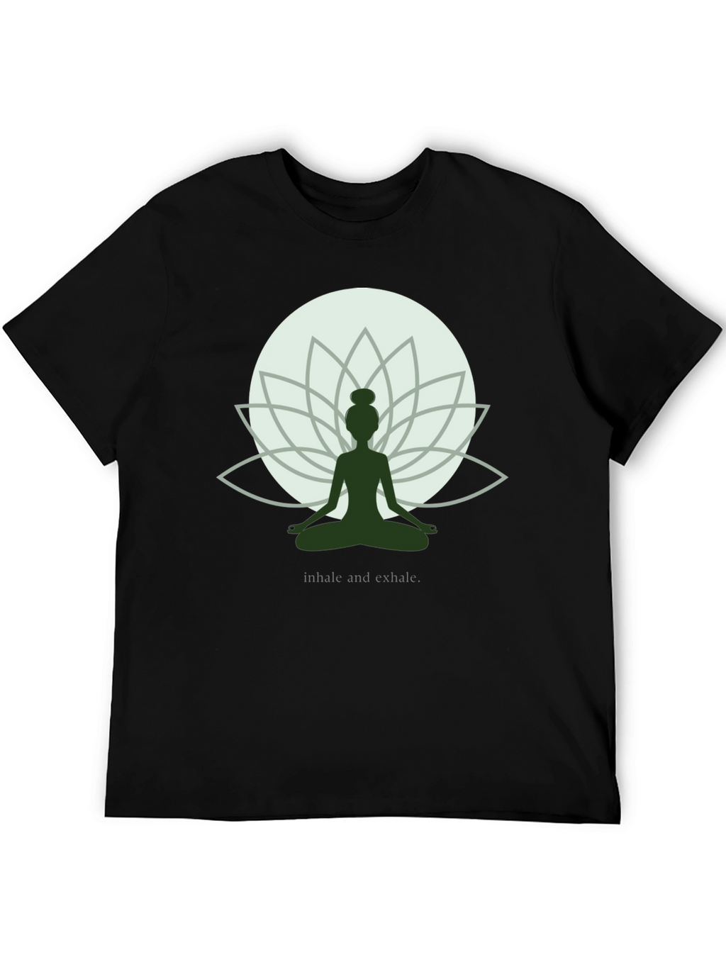 Zen Lotus Yoga T-Shirt - Inhale Exhale Graphic Tee