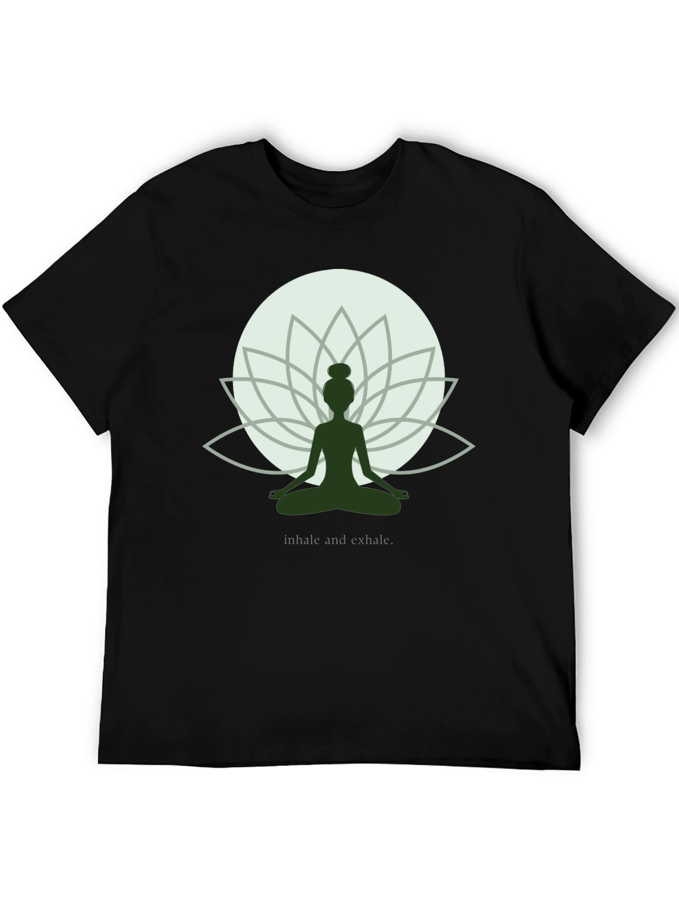 Zen Lotus Yoga T-Shirt - Inhale Exhale Graphic Tee