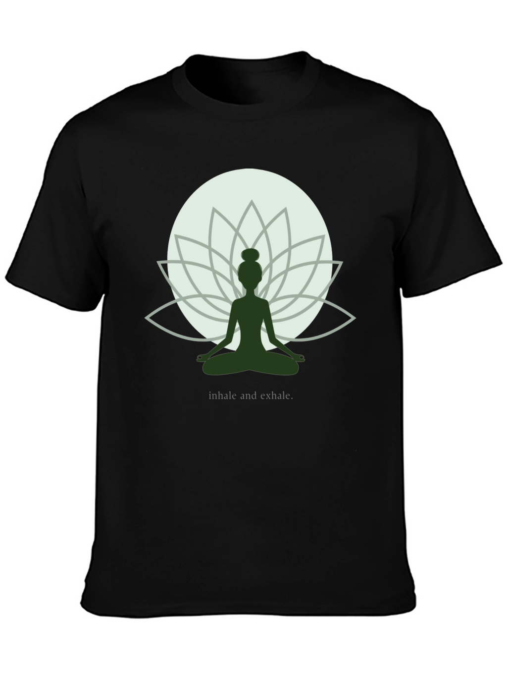 Zen Lotus Yoga T-Shirt - Inhale Exhale Graphic Tee