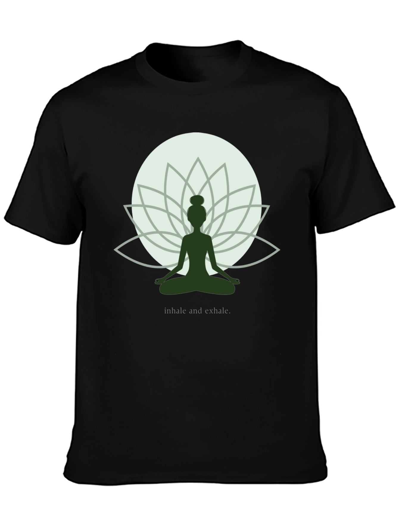 Zen Lotus Yoga T-Shirt - Inhale Exhale Graphic Tee