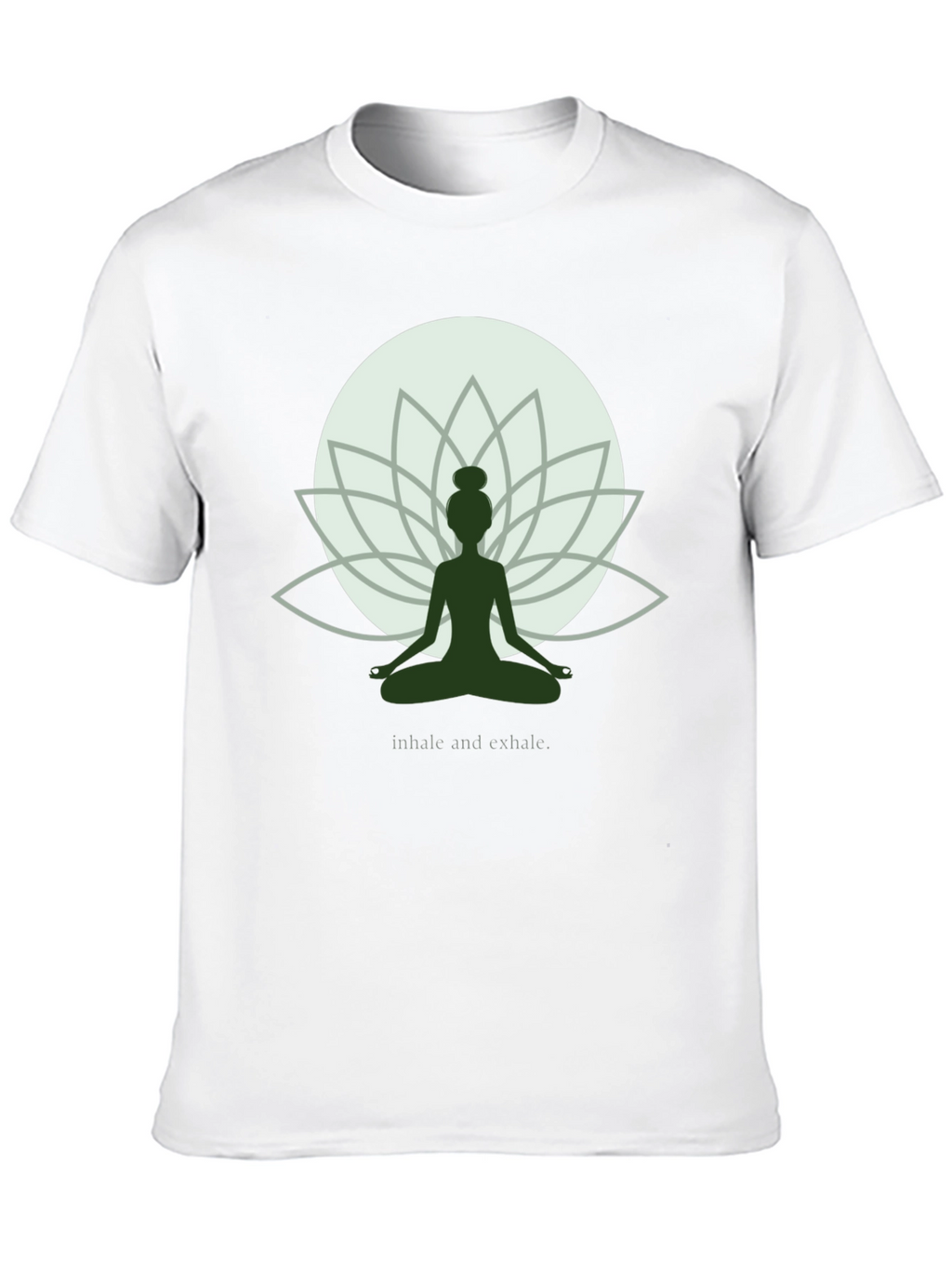 Zen Lotus Yoga T-Shirt - Inhale Exhale Graphic Tee