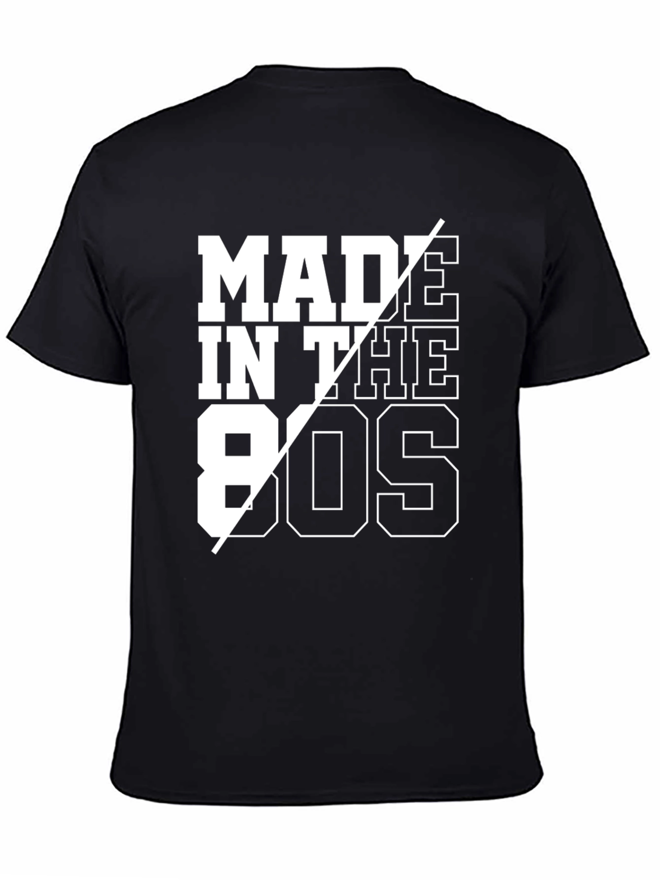 Retro Made in the 80s Graphic Tee - Black