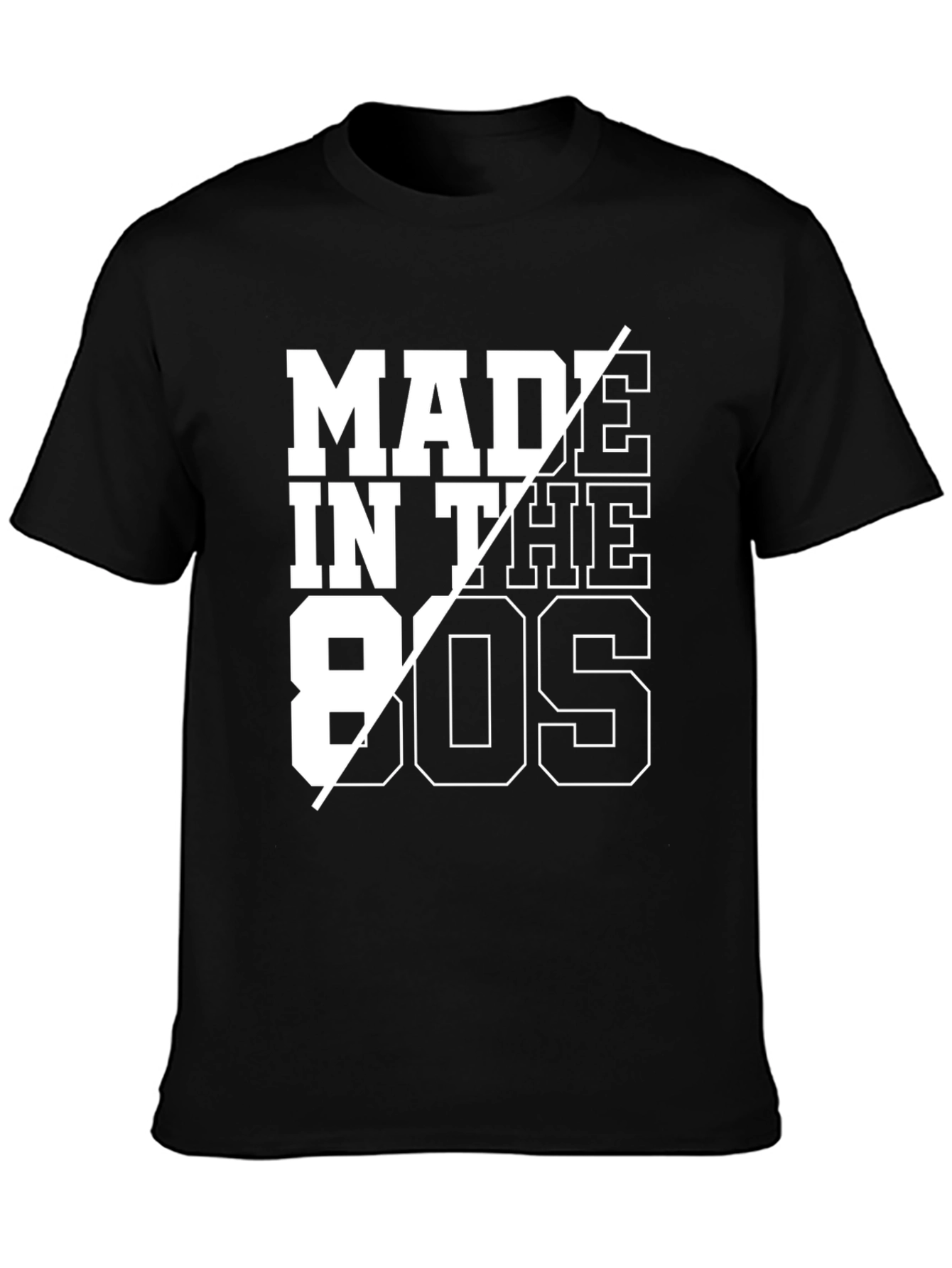 Retro Made in the 80s Graphic Tee - Black