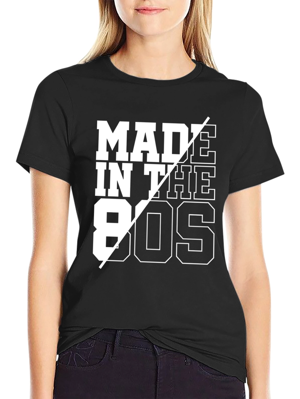 Retro Made in the 80s Graphic Tee - Black