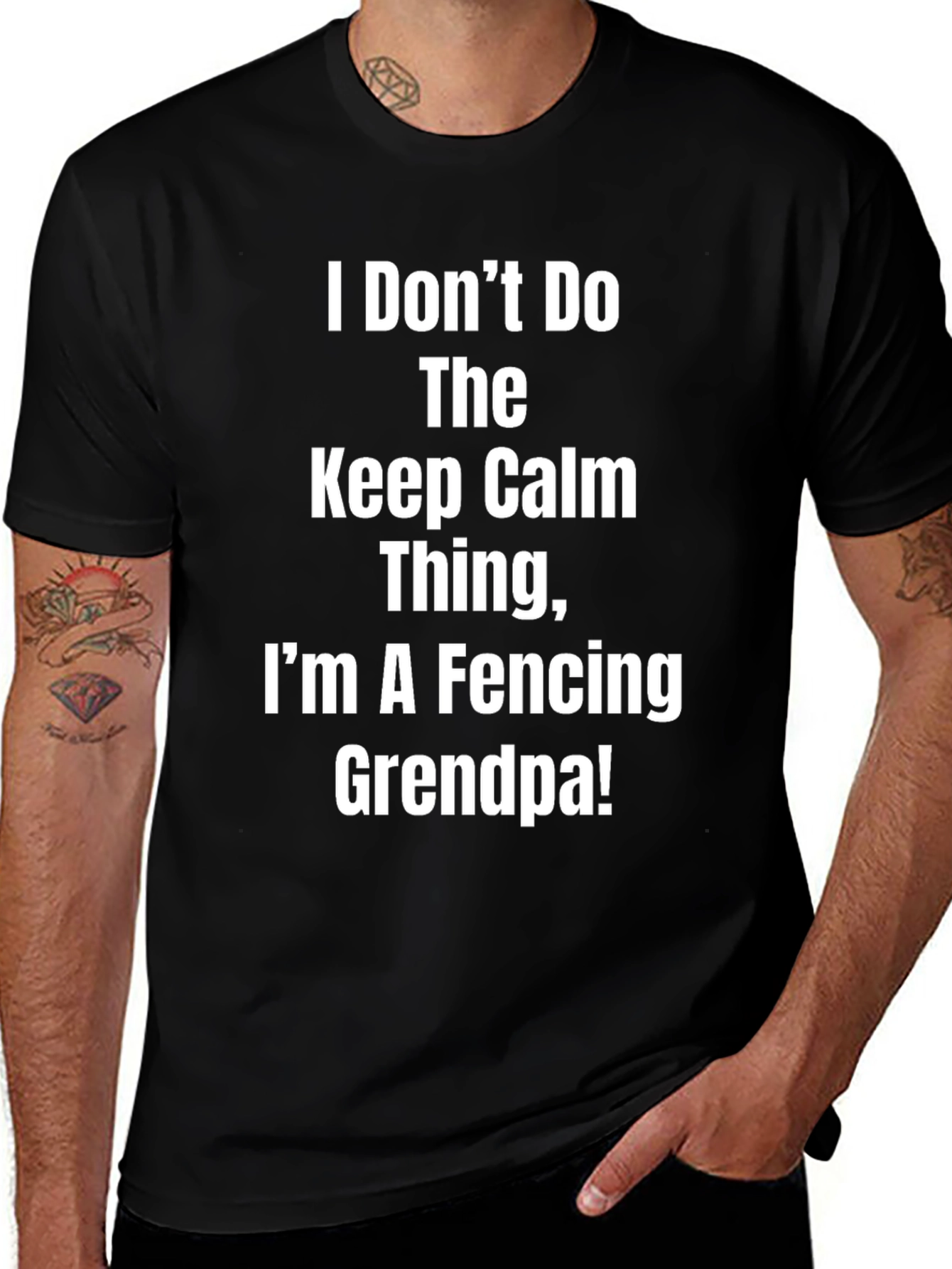 Fencing Grandpa T-Shirt - Humorous Novelty Tee