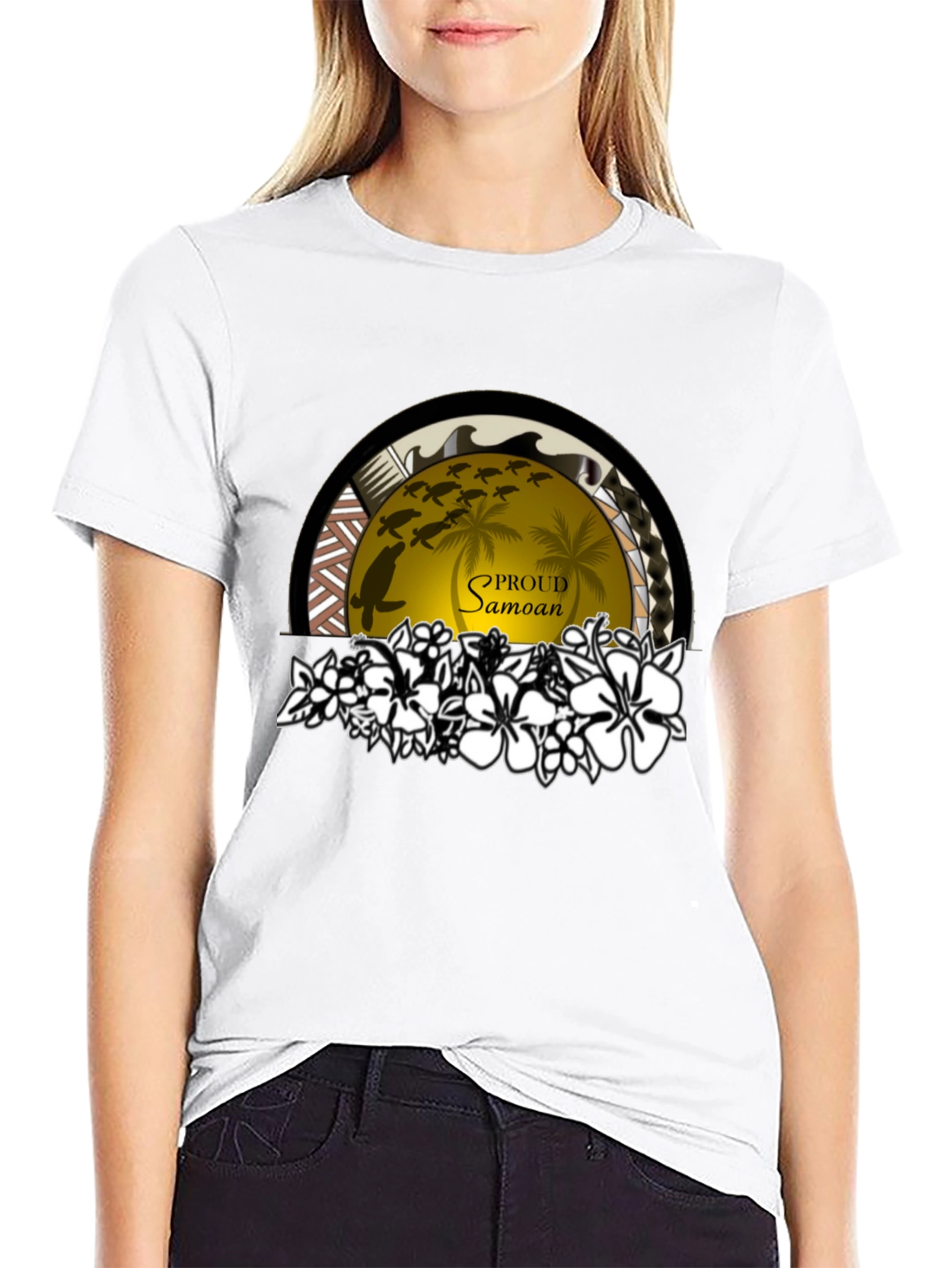 Proud Samoan Turtle Palm T-Shirt