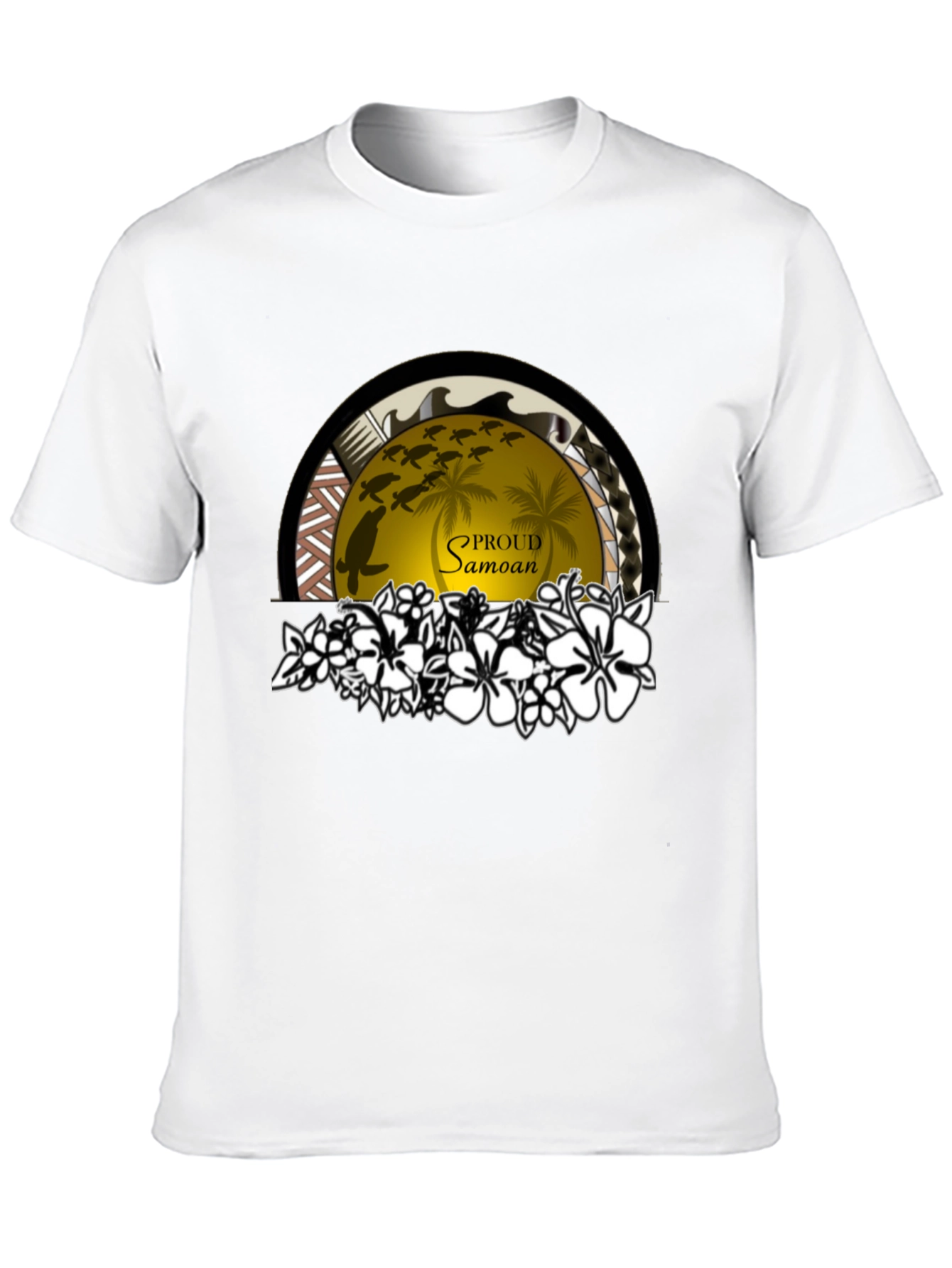 Proud Samoan Turtle Palm T-Shirt