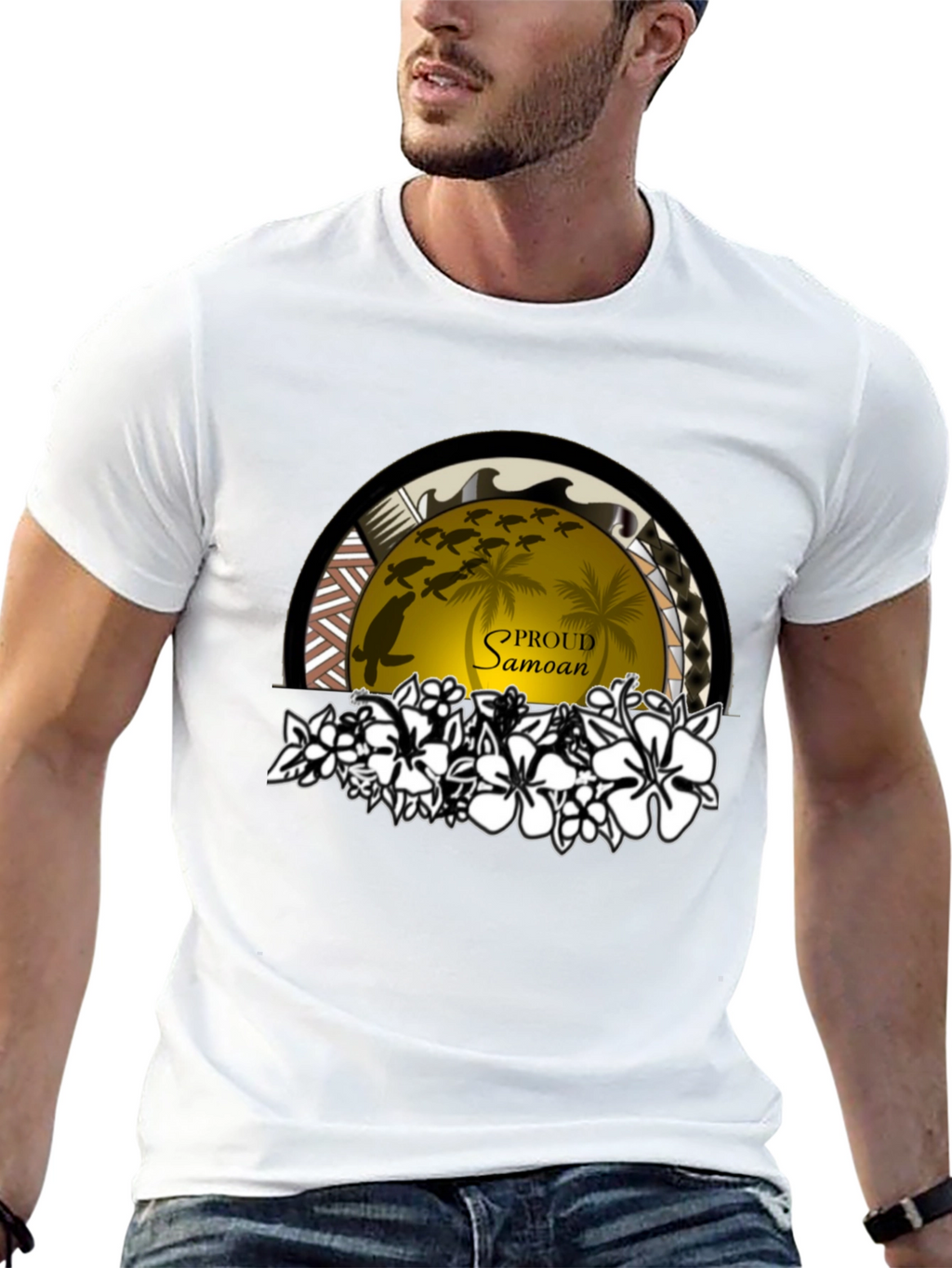 Proud Samoan Turtle Palm T-Shirt