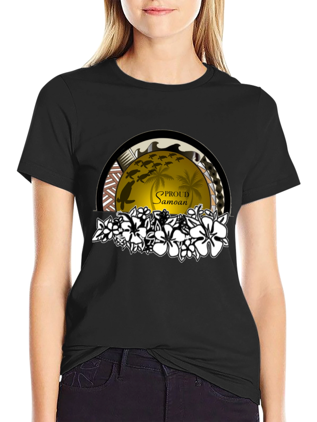 Proud Samoan Turtle Palm T-Shirt