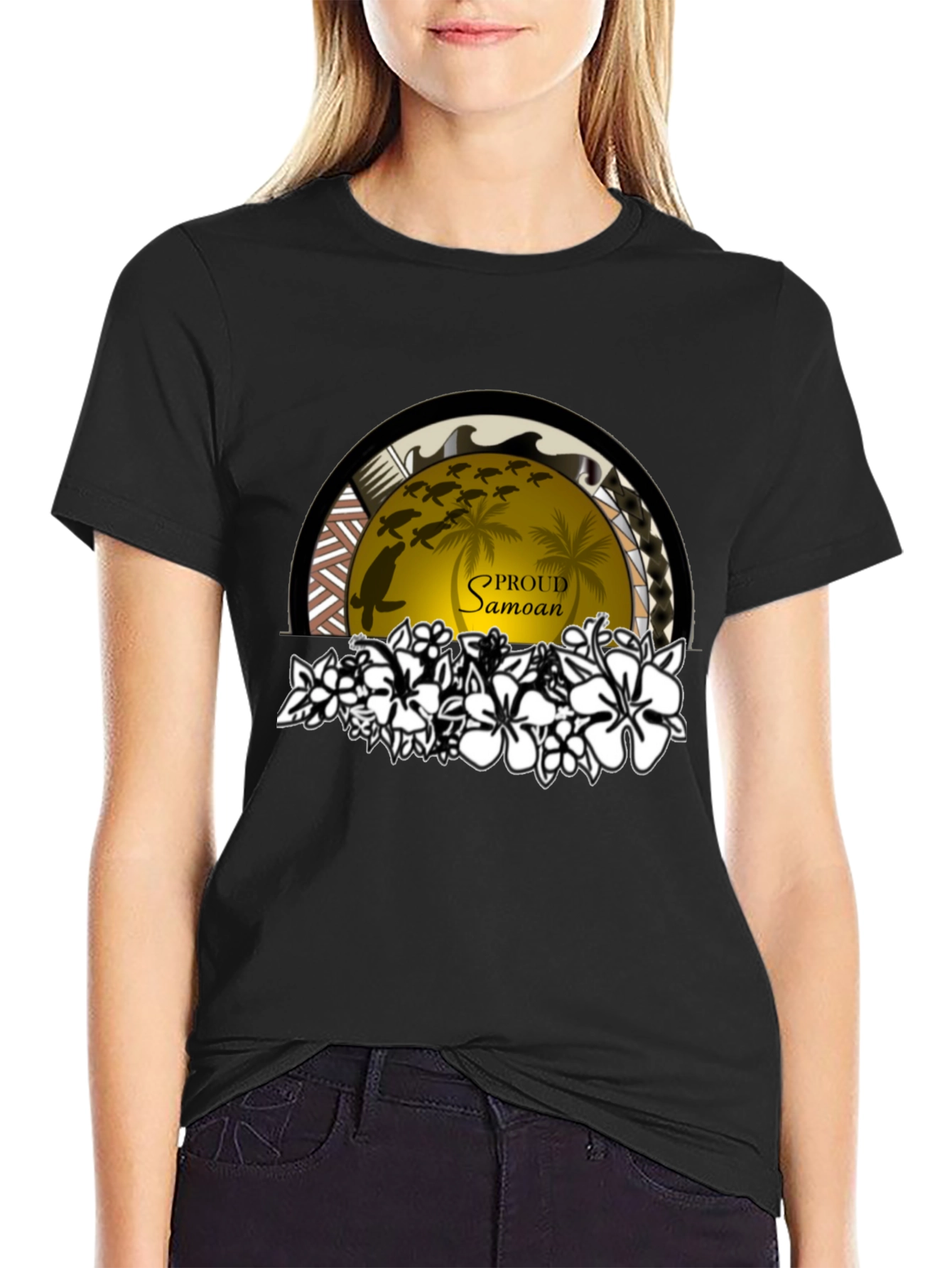 Proud Samoan Turtle Palm T-Shirt